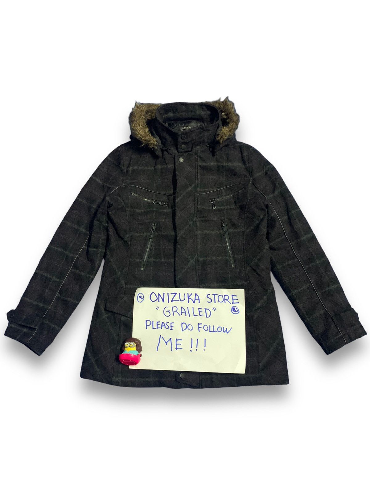 In The Attic In The Attic Homme Plaid Tartan Faux Fur Hooded Punk Jacket Size US M / EU 48-50 / 2 - 2 Thumbnail