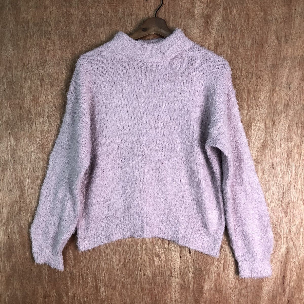 Homespun Knitwear GU Purple Shag Shaggy Fur Mohair Knitwear #6522 Size US M / EU 48-50 / 2 - 3 Thumbnail