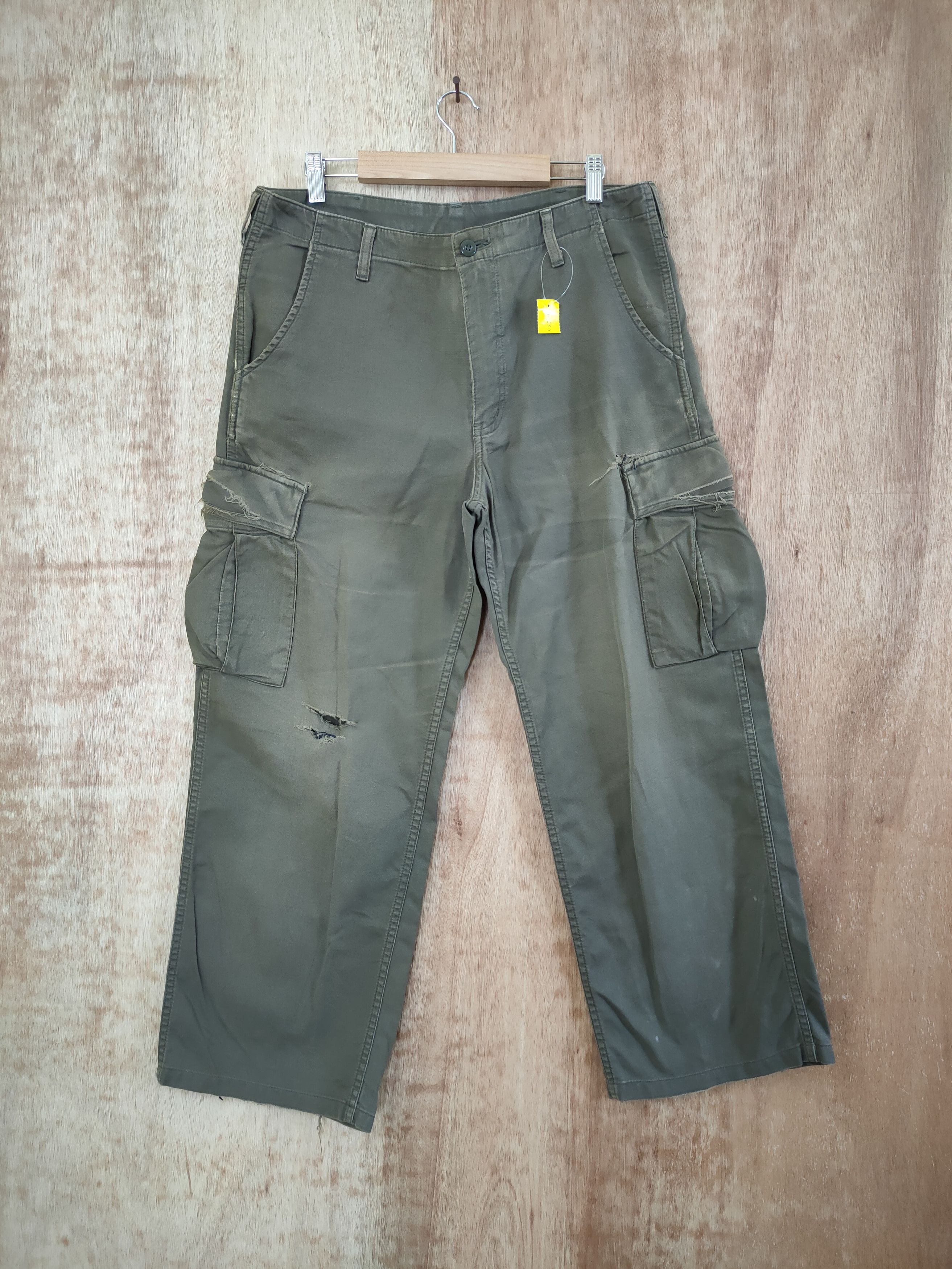 Carhartt DL carhartt vintage distressed thrashed cargo pants #46-252t Size US 33 - 1 Thumbnail