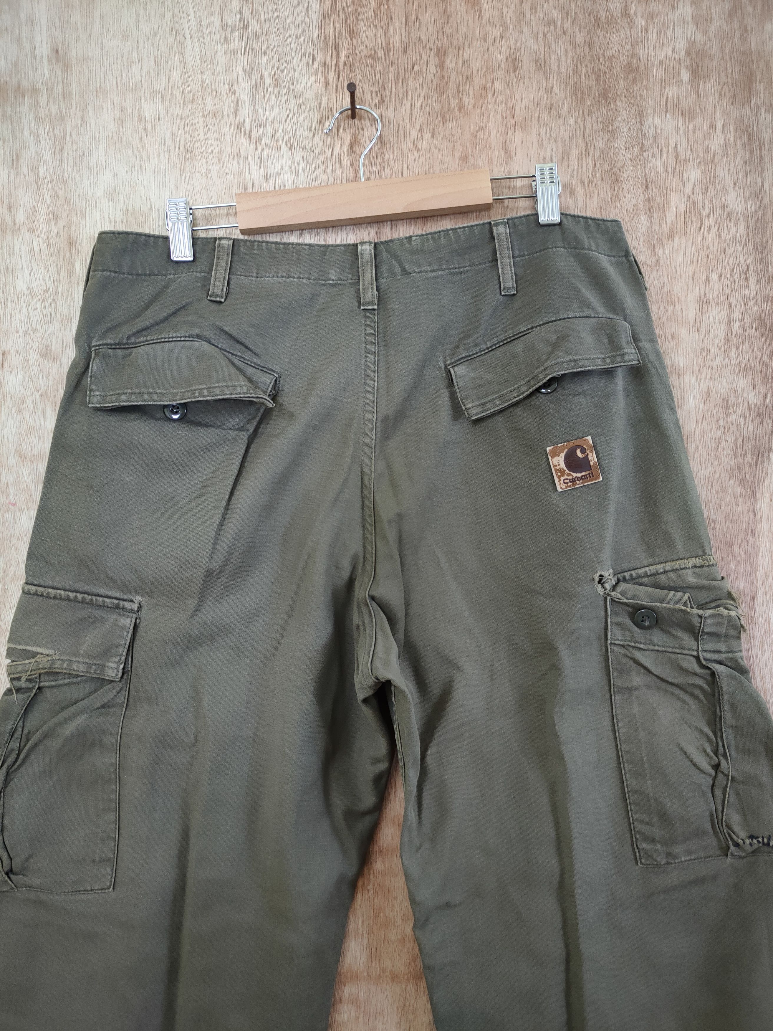 Carhartt DL carhartt vintage distressed thrashed cargo pants #46-252t Size US 33 - 10 Thumbnail