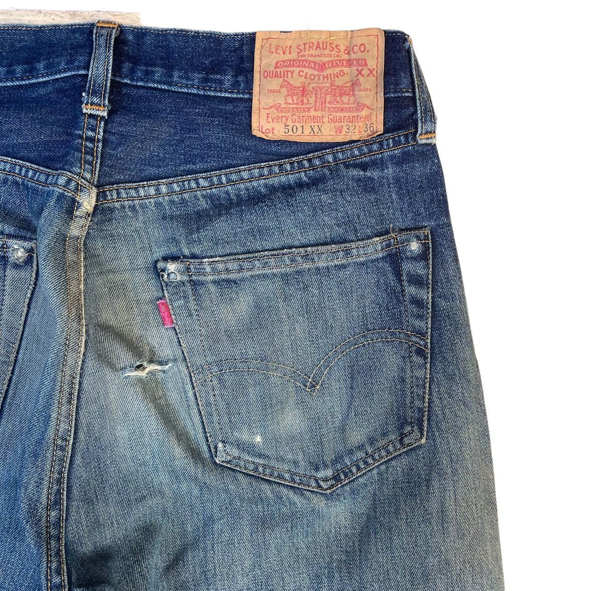 Levi's × Vintage RIOT💥💥30x32.5 Vintage 90s Levis 501XX Big E Selvedge Jeans Size US 32 / EU 48 - 9 Thumbnail
