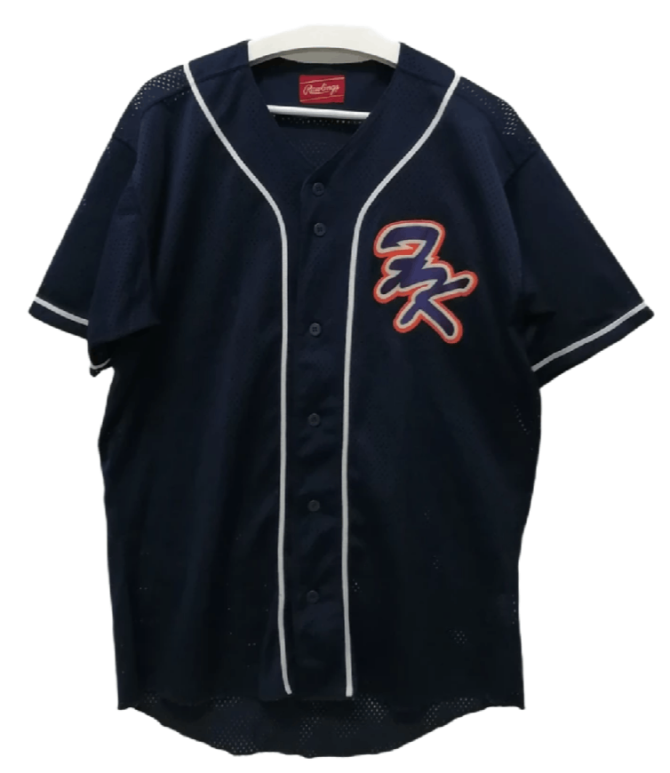 image of Vintage Rawlings Baseball Jersey in Blue, Men's (Size XL)