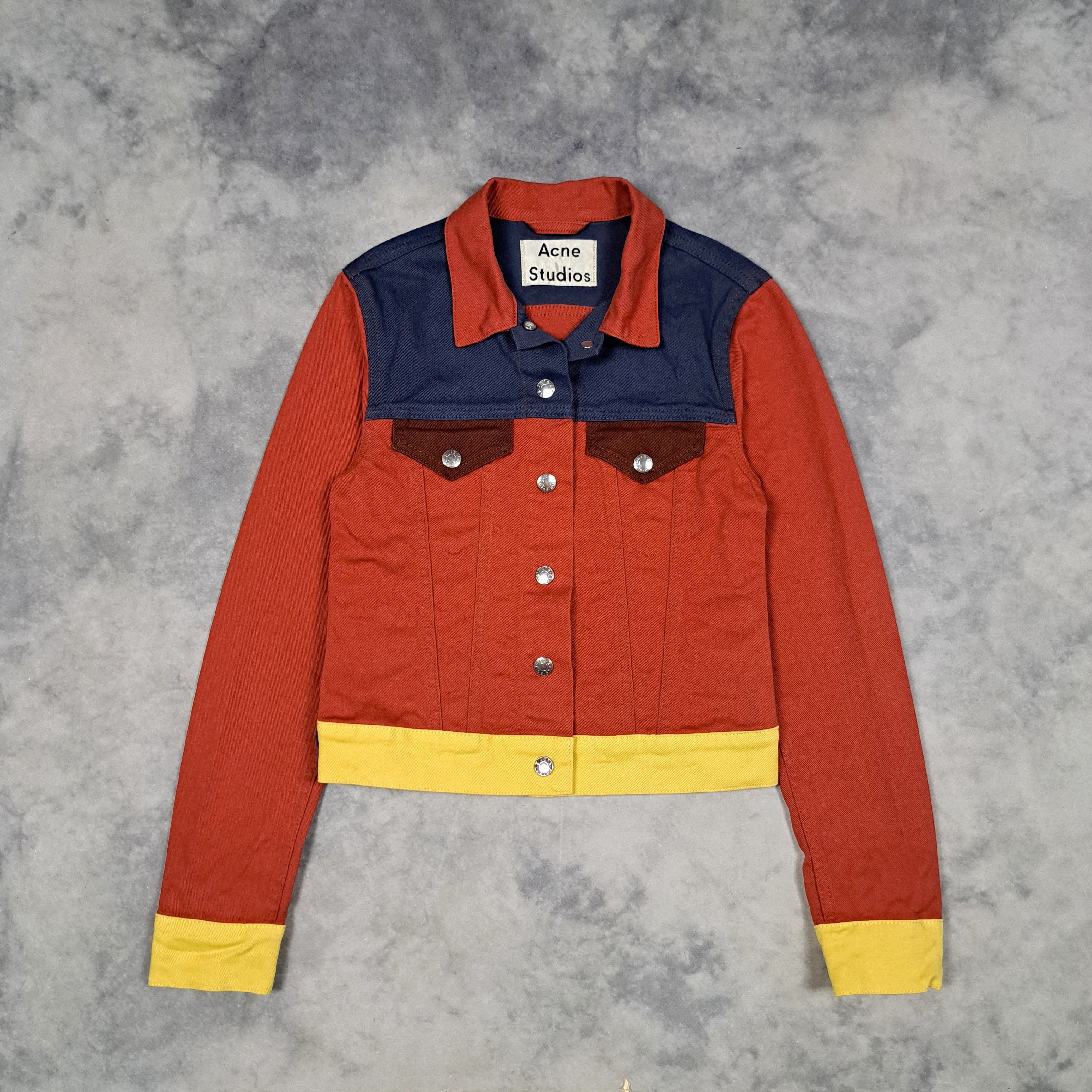 Acne Studios Acne Studios Multicolor Top Orange Multi Lego Denim Jacket Size XS / US 0-2 / IT 36-38 - 1 Thumbnail