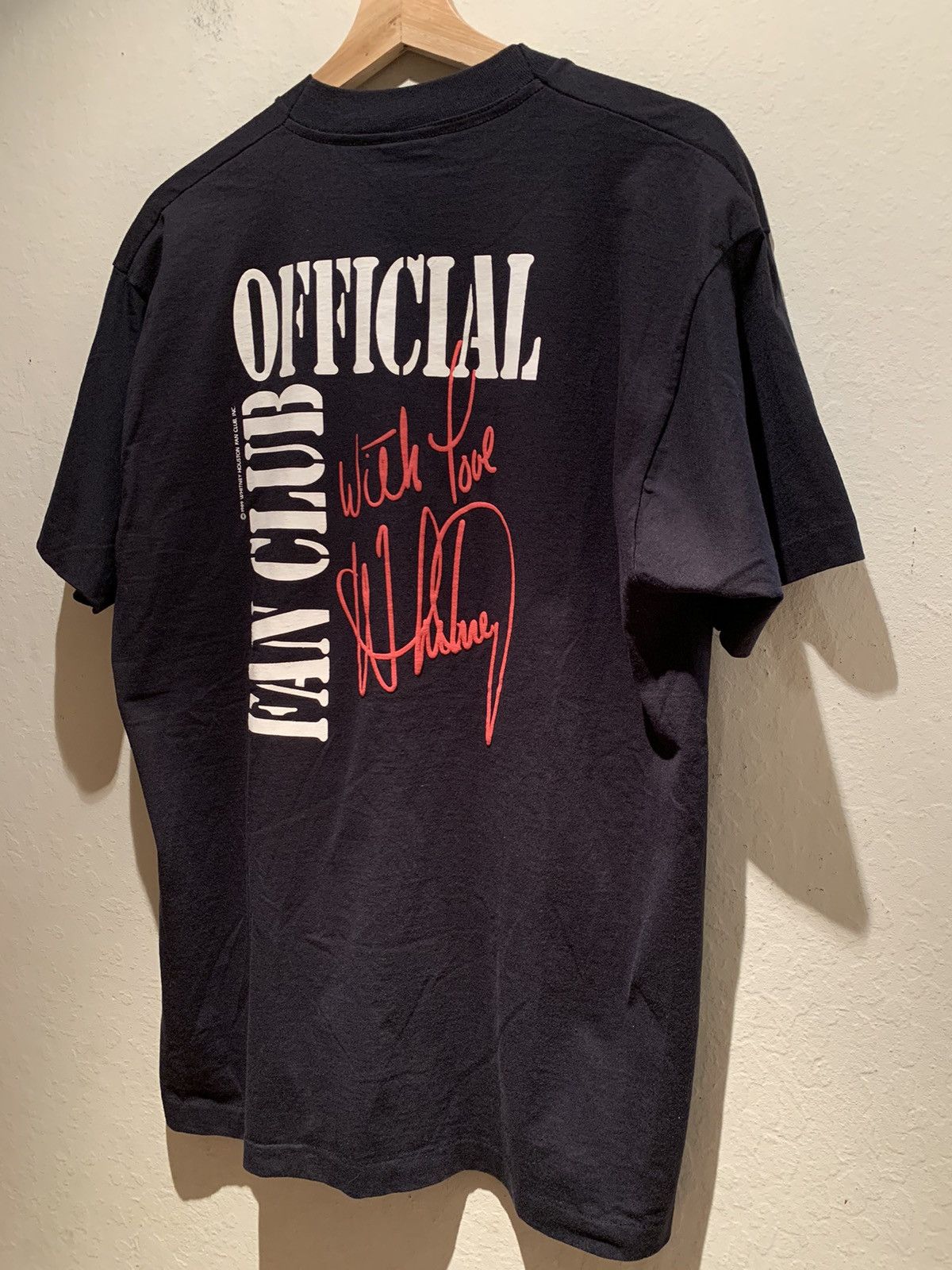 Band Tees × Vintage *RARE* Vintage 1989 Whitney Houston Fan Club USA-Made Shirt Size US XL / EU 56 / 4 - 1 Thumbnail