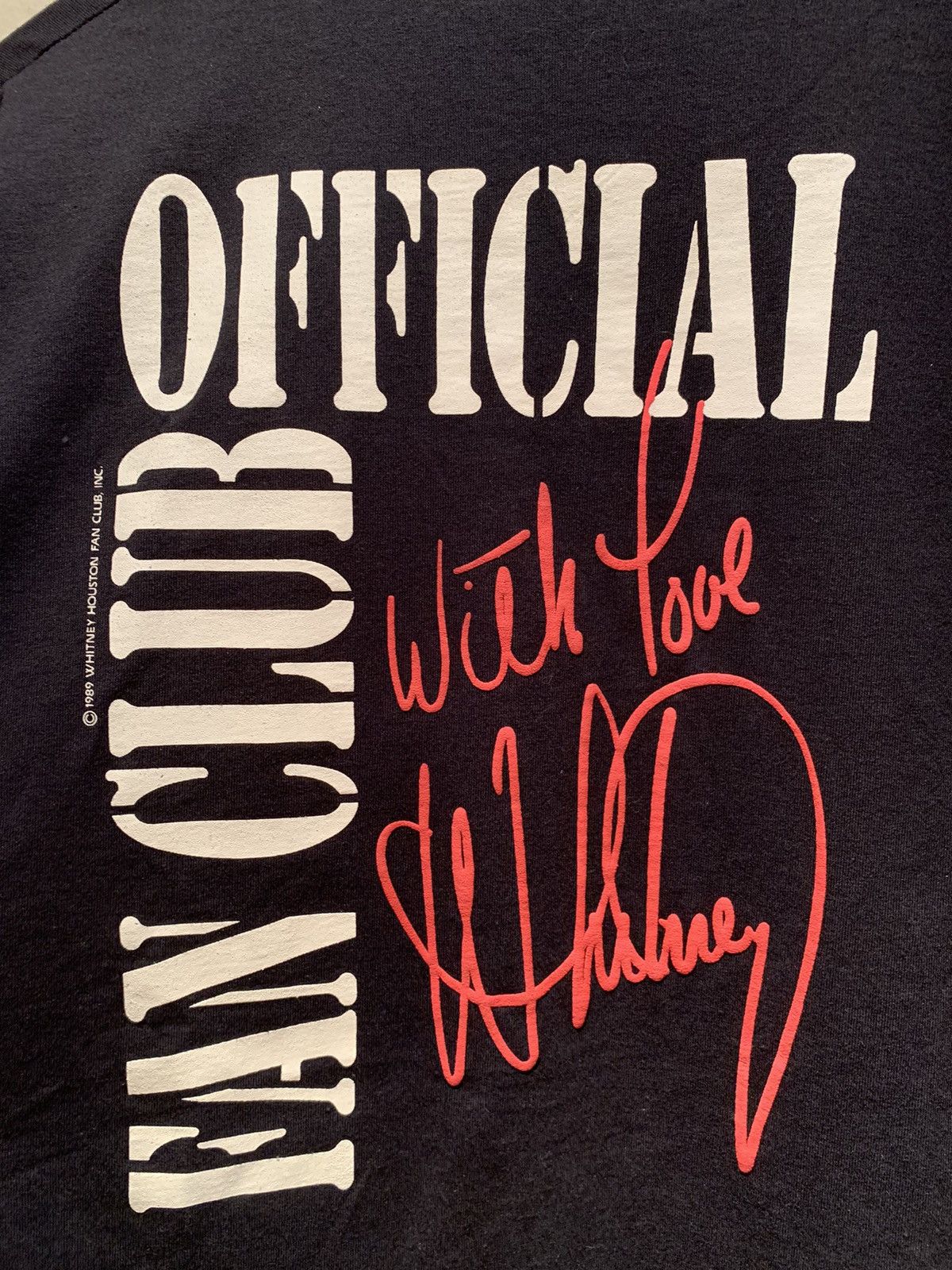 Band Tees × Vintage *RARE* Vintage 1989 Whitney Houston Fan Club USA-Made Shirt Size US XL / EU 56 / 4 - 3 Thumbnail