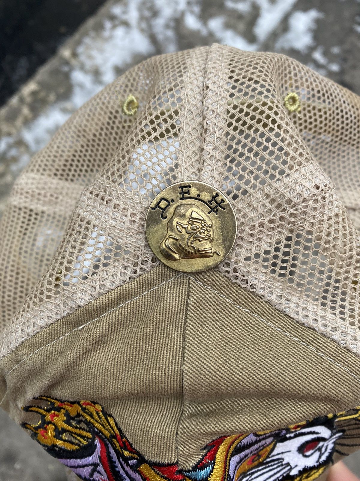 Ed Hardy × Vintage 🐻 Don Ed Hardy Cap Y2K Trucker Hat Vintage Yeat Travis Scott Size ONE SIZE - 6 Thumbnail