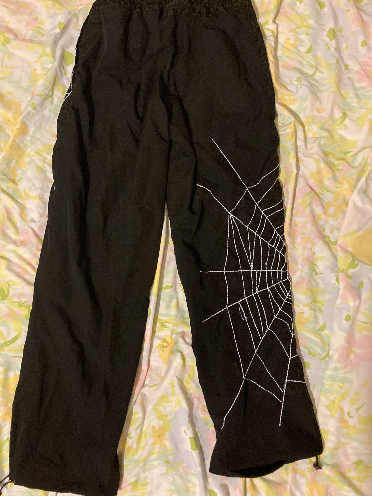 Japanese Brand Editorial Department Black Spider Web Pants