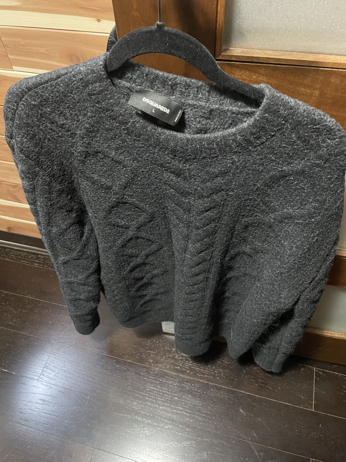 Dsquared2 Dsquared2 Black / Dark Grey Coated Sweater Size US L / EU 52-54 / 3 - 2 Thumbnail