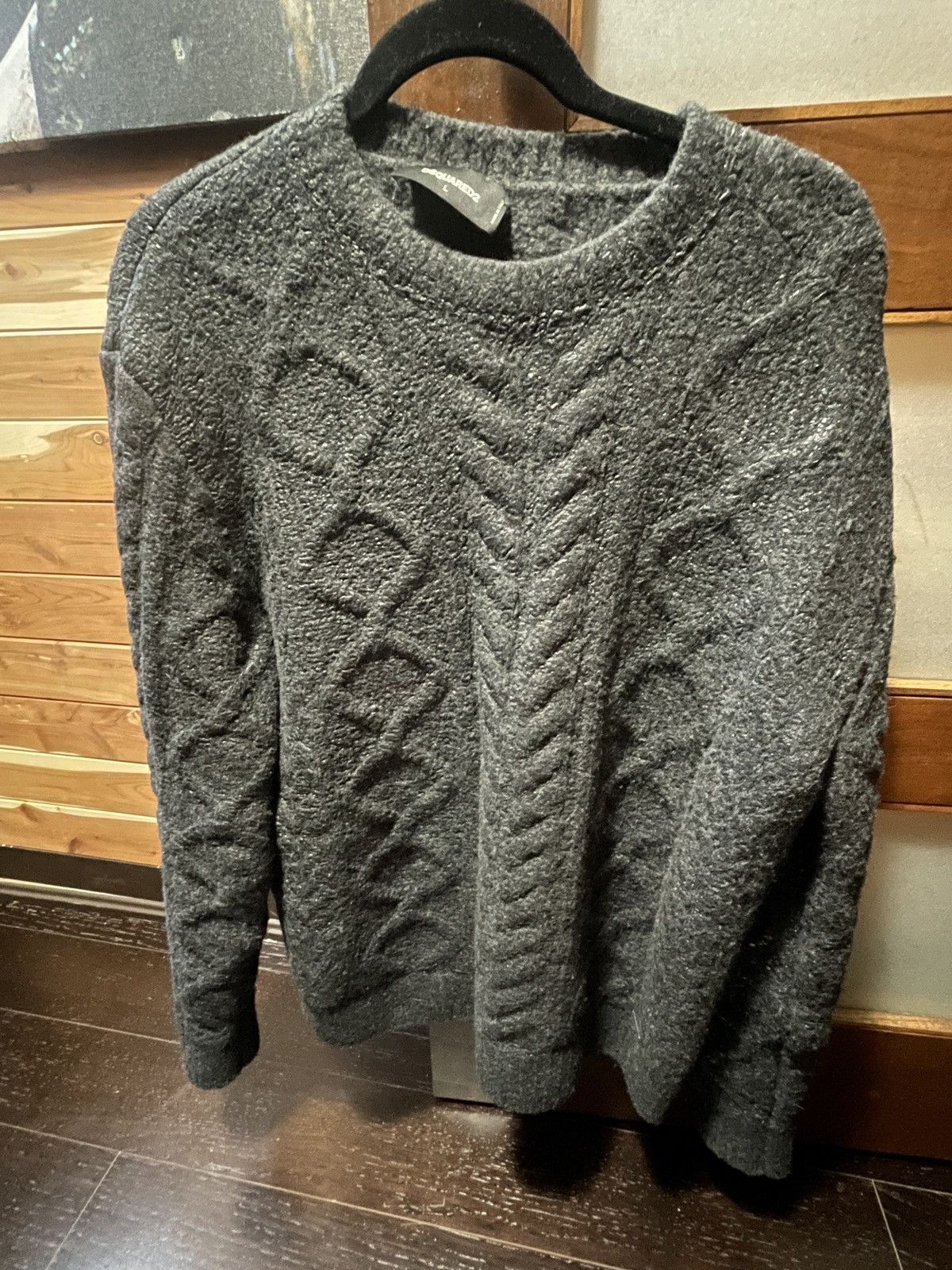 Dsquared2 Dsquared2 Black / Dark Grey Coated Sweater Size US L / EU 52-54 / 3 - 3 Thumbnail