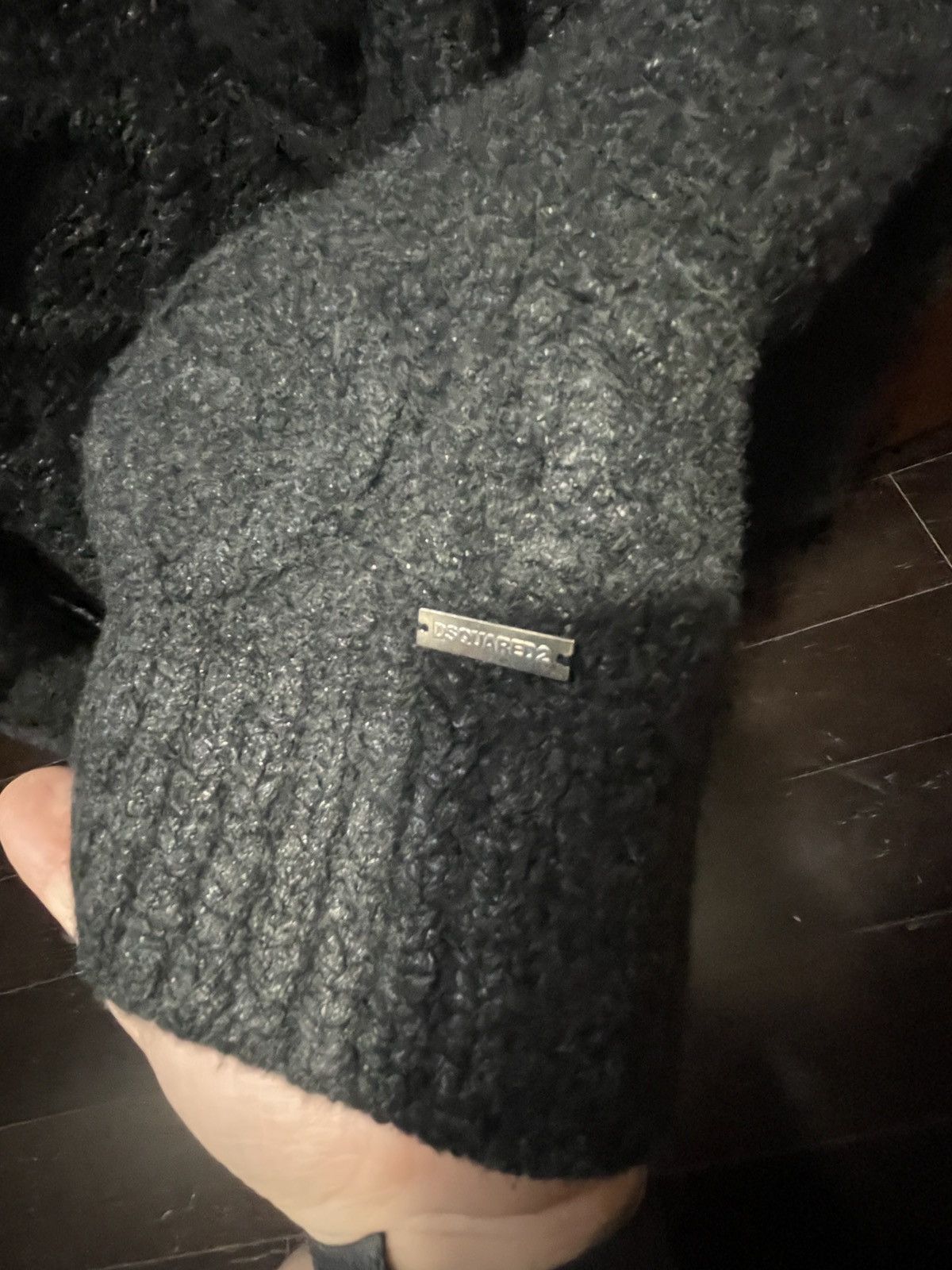 Dsquared2 Dsquared2 Black / Dark Grey Coated Sweater Size US L / EU 52-54 / 3 - 4 Thumbnail