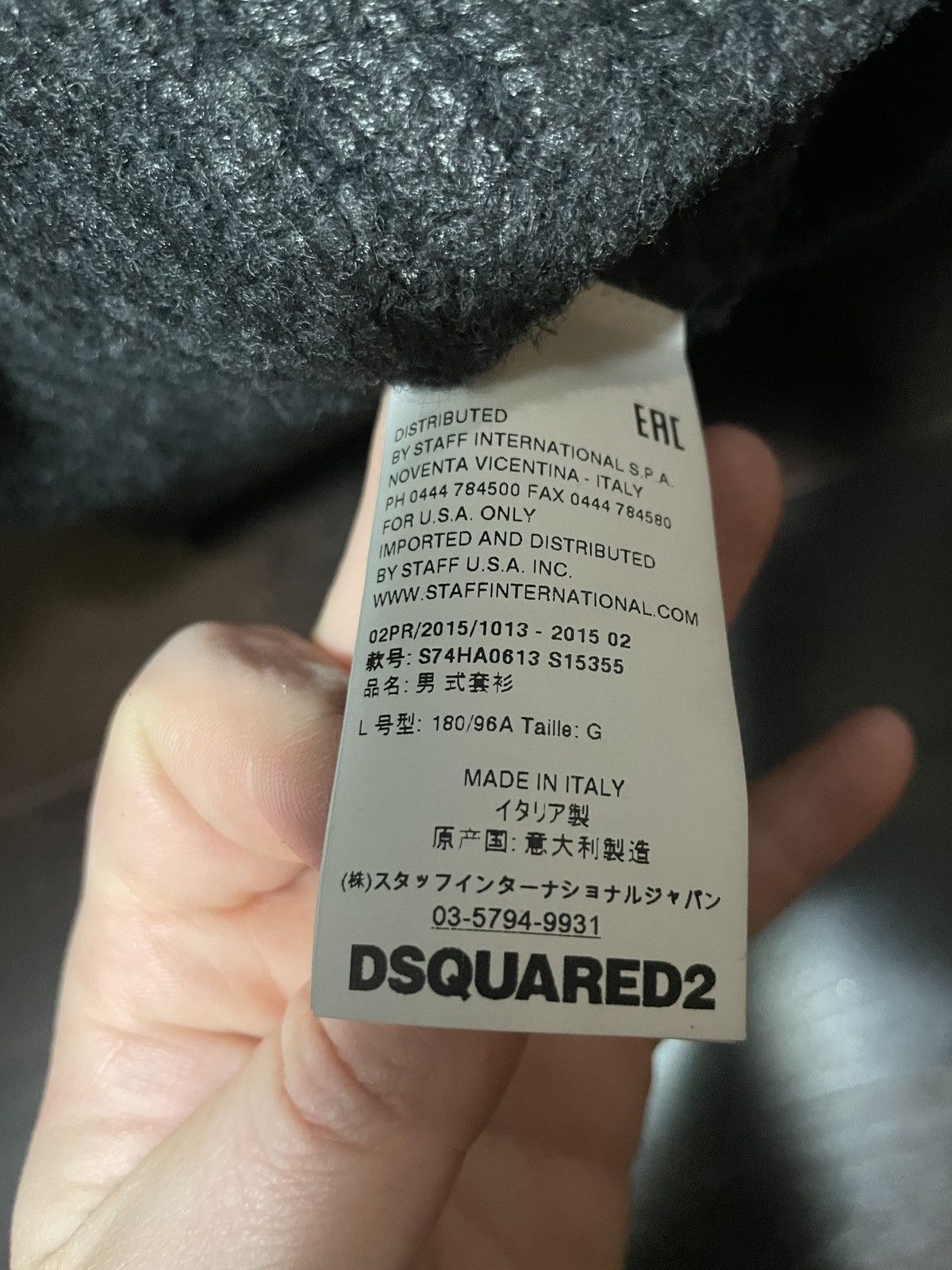 Dsquared2 Dsquared2 Black / Dark Grey Coated Sweater Size US L / EU 52-54 / 3 - 5 Thumbnail