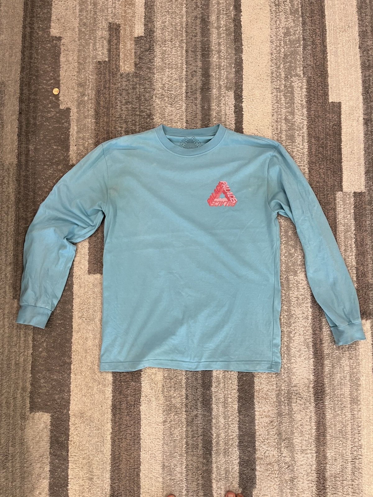 Palace Palace P-3D Longsleeve Aqua Blue | Grailed