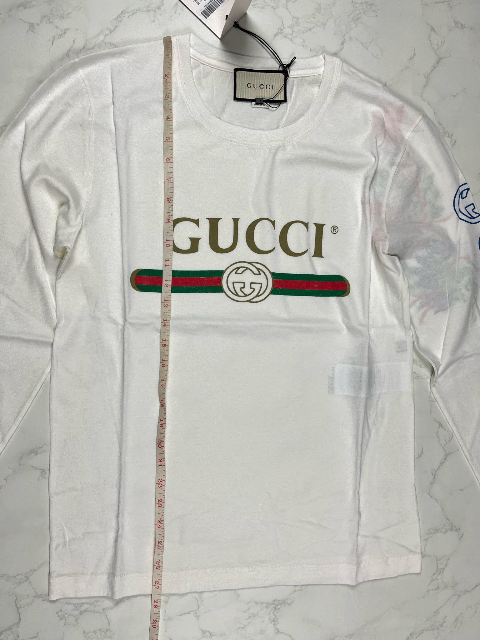 Gucci 🔥60% OFF🔥 Gucci Classic Double G Logo Belt Pattern LS Tee Size US S / EU 44-46 / 1 - 5 Thumbnail