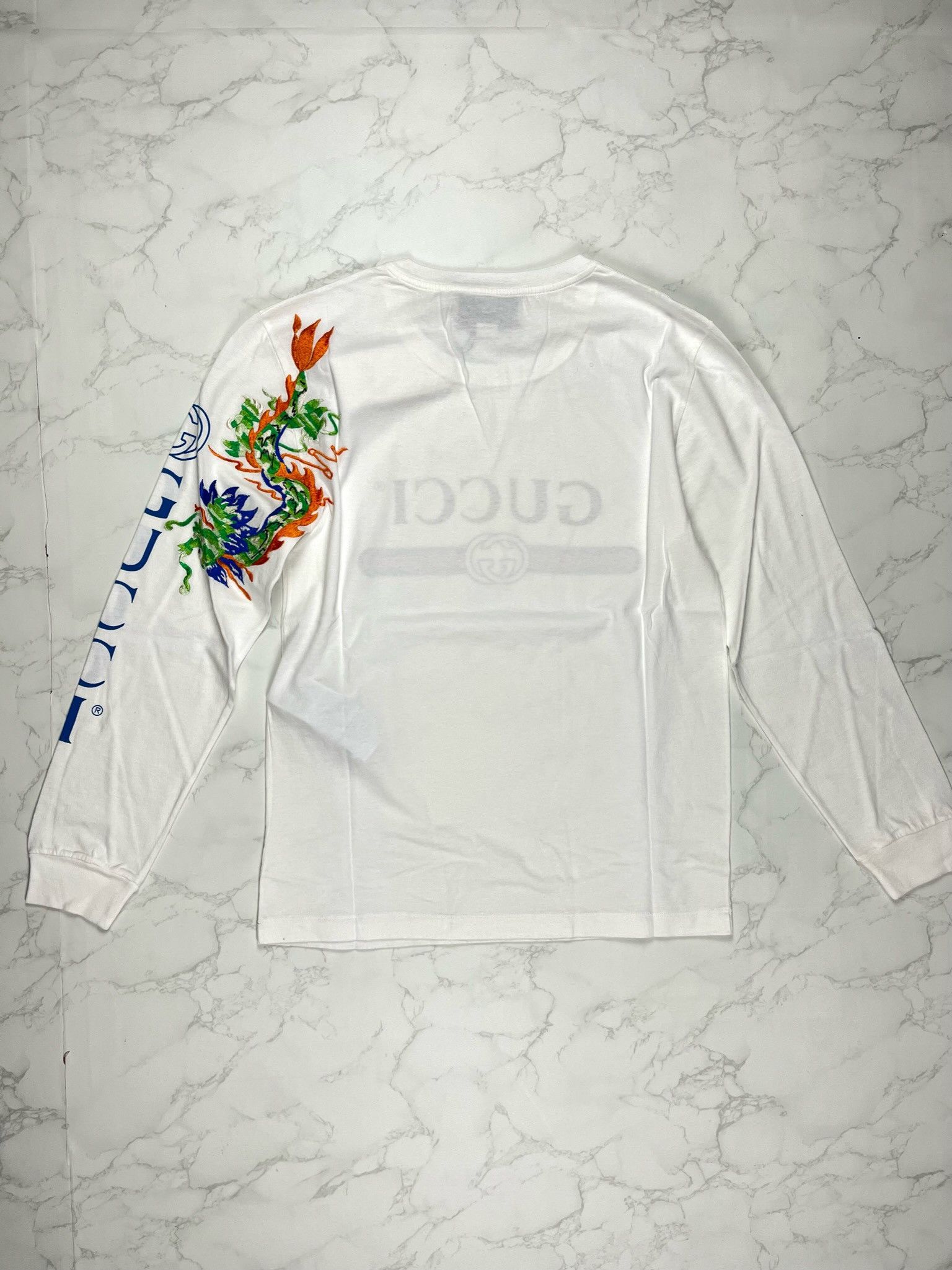 Gucci 🔥60% OFF🔥 Gucci Classic Double G Logo Belt Pattern LS Tee Size US S / EU 44-46 / 1 - 14 Thumbnail