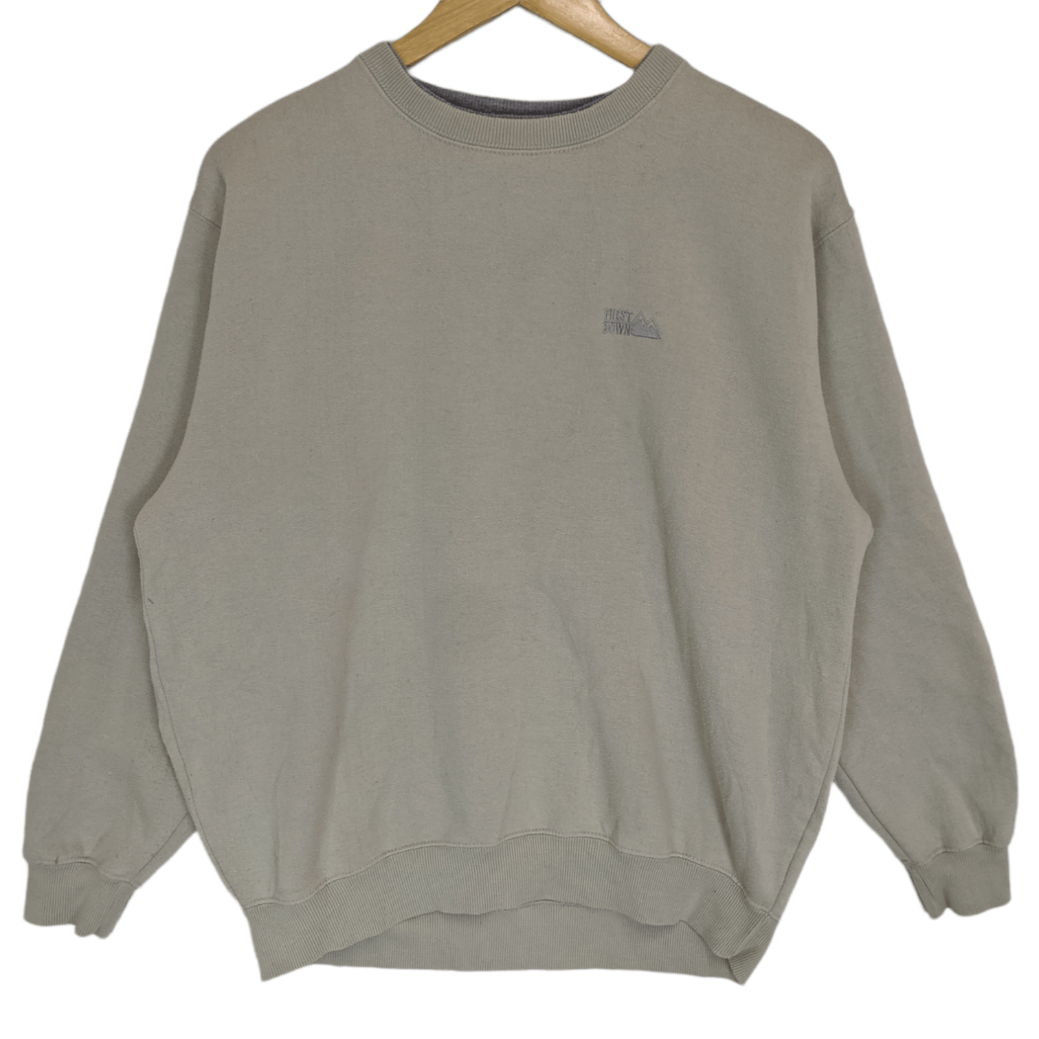 Japanese Brand FIRST DOWN Plain Sportswear Jumper Sweatshirt Size US L / EU 52-54 / 3 - 2 Thumbnail