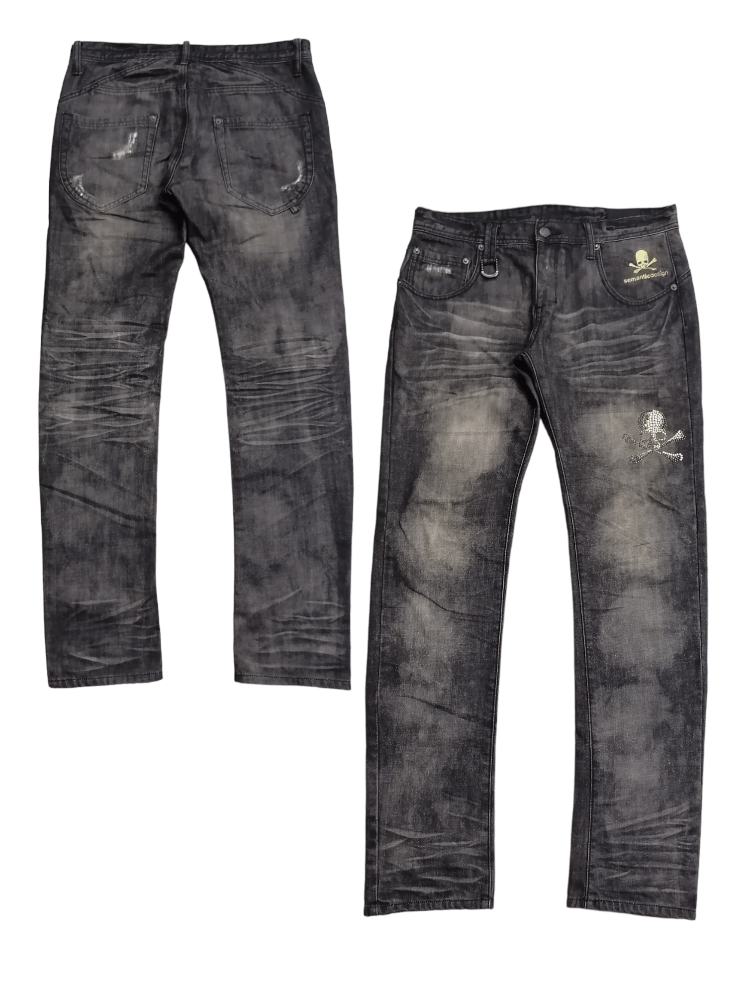 image of Mastermind Japan x Roen Semantic Design X Roen Denim Pants in Black, Men's (Size 32)