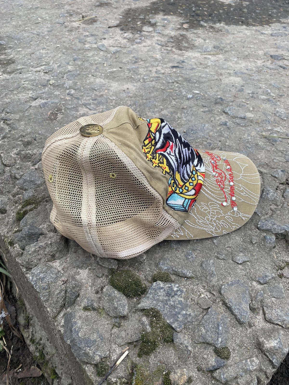 Ed Hardy 🐻 Don Ed Hardy Cap Y2K Trucker Hat Vintage Size ONE SIZE - 3 Thumbnail