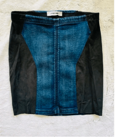 Helmut Lang Helmut Lang NWT Leather Denim Combo Skirt XS / 0 Size 25" / US 0 / IT 36 - 1 Thumbnail