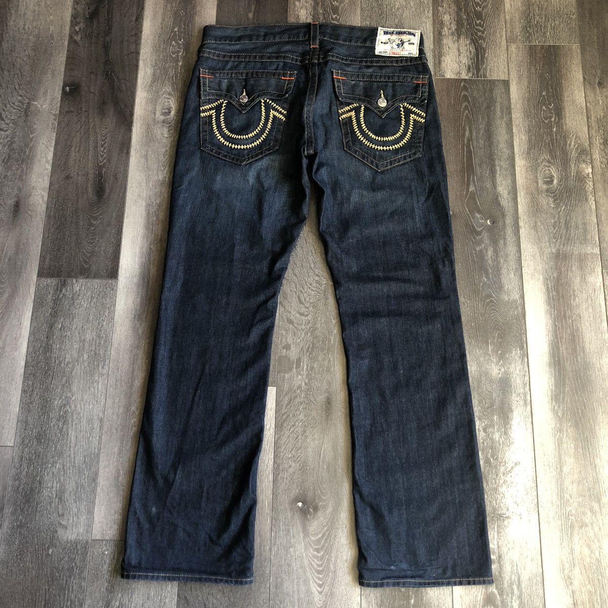 Vintage 2000s True Religion Straight Stitched Denim Jeans 36