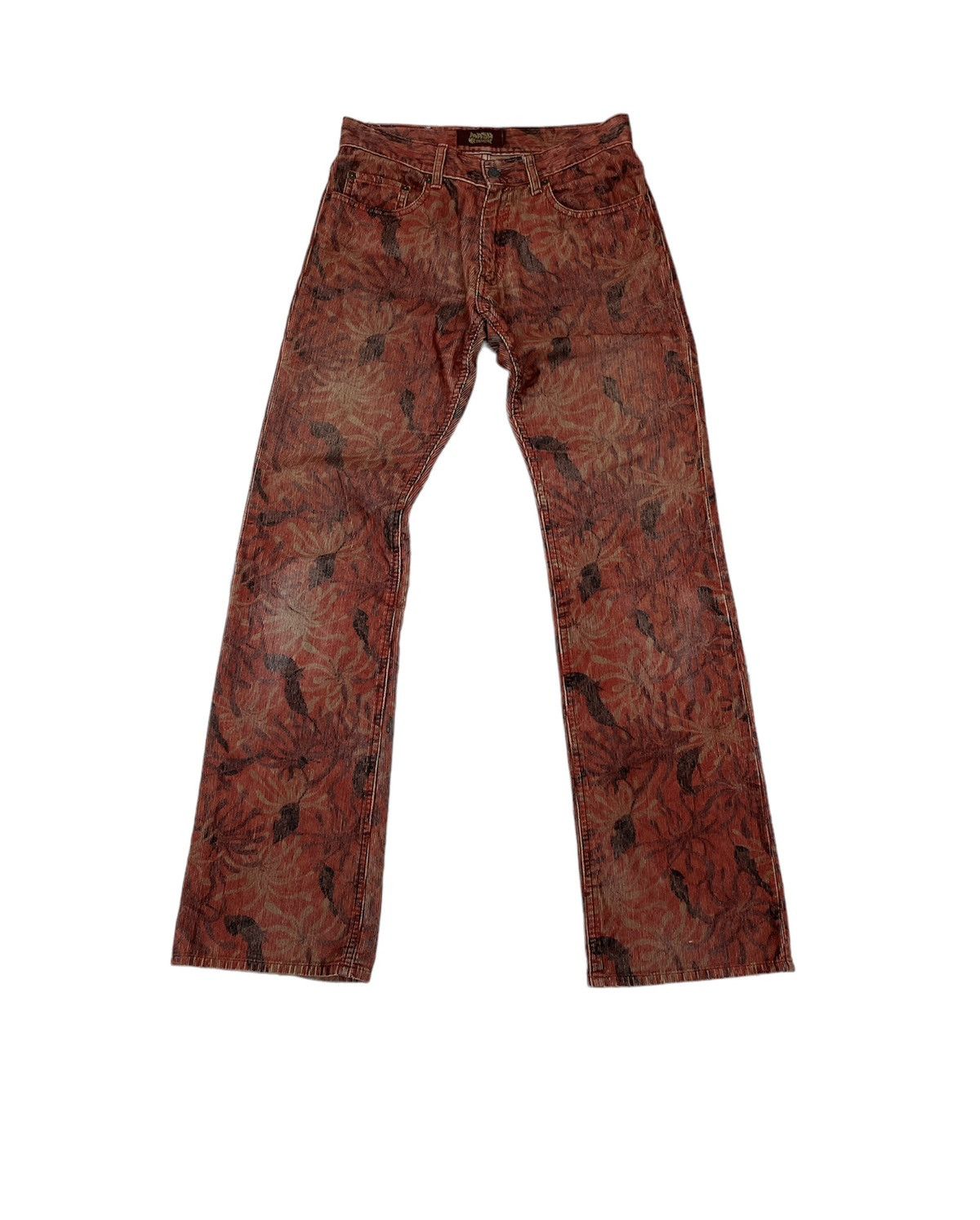 Japanese Brand Mash Mania Corduroy Floral Design Pants Made in Japan Size US 29 - 1 Thumbnail
