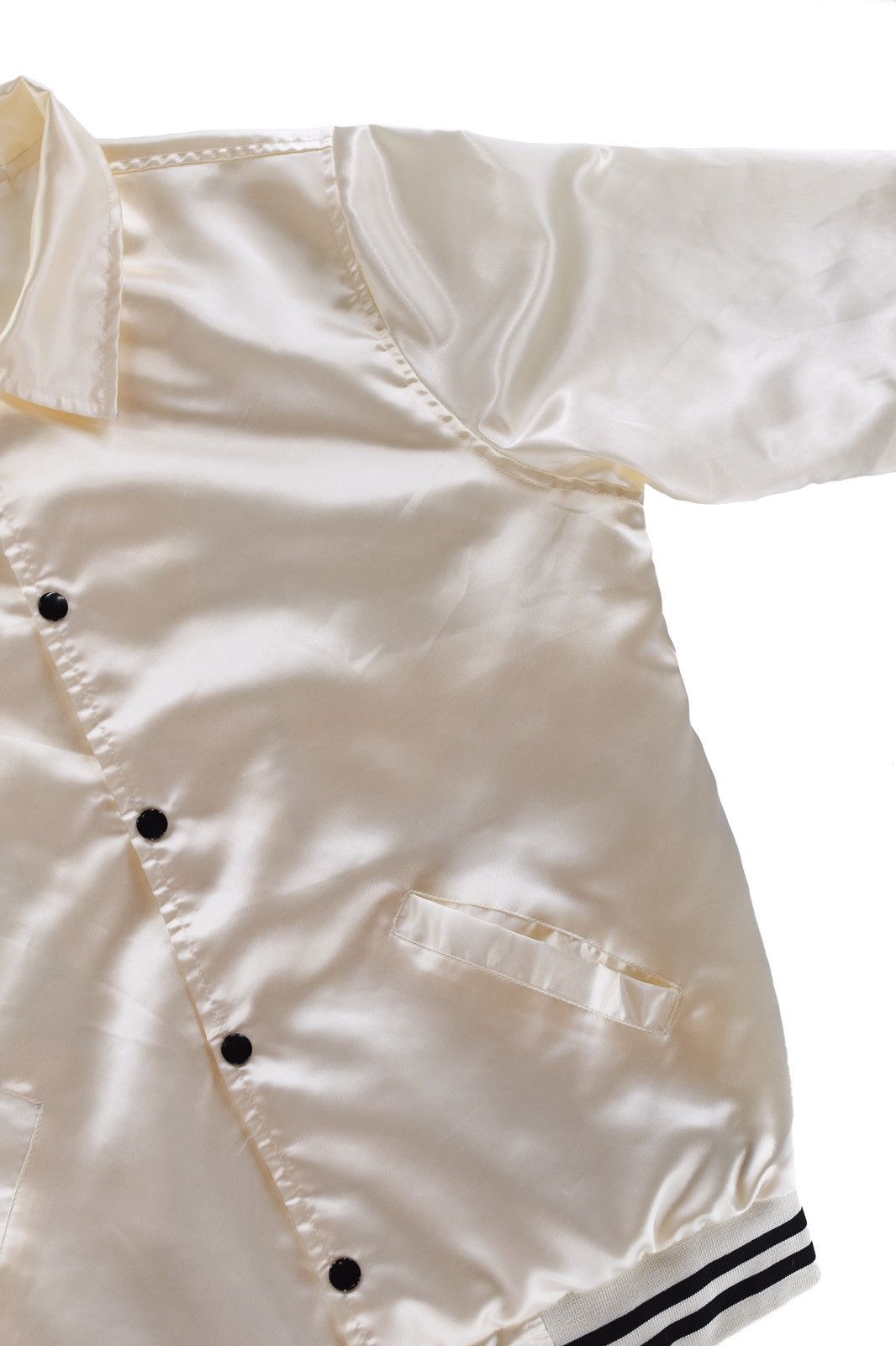 Vintage Satin Baseball Jacket White Size US L / EU 52-54 / 3 - 4 Thumbnail