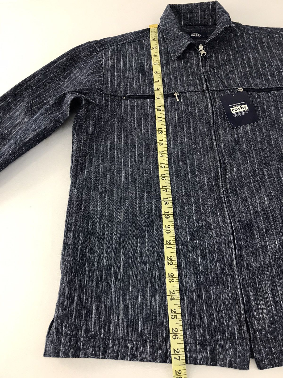 Japanese Brand Vtg Denim Gerry Cosby Striped Zipper Design Size US L / EU 52-54 / 3 - 13 Thumbnail