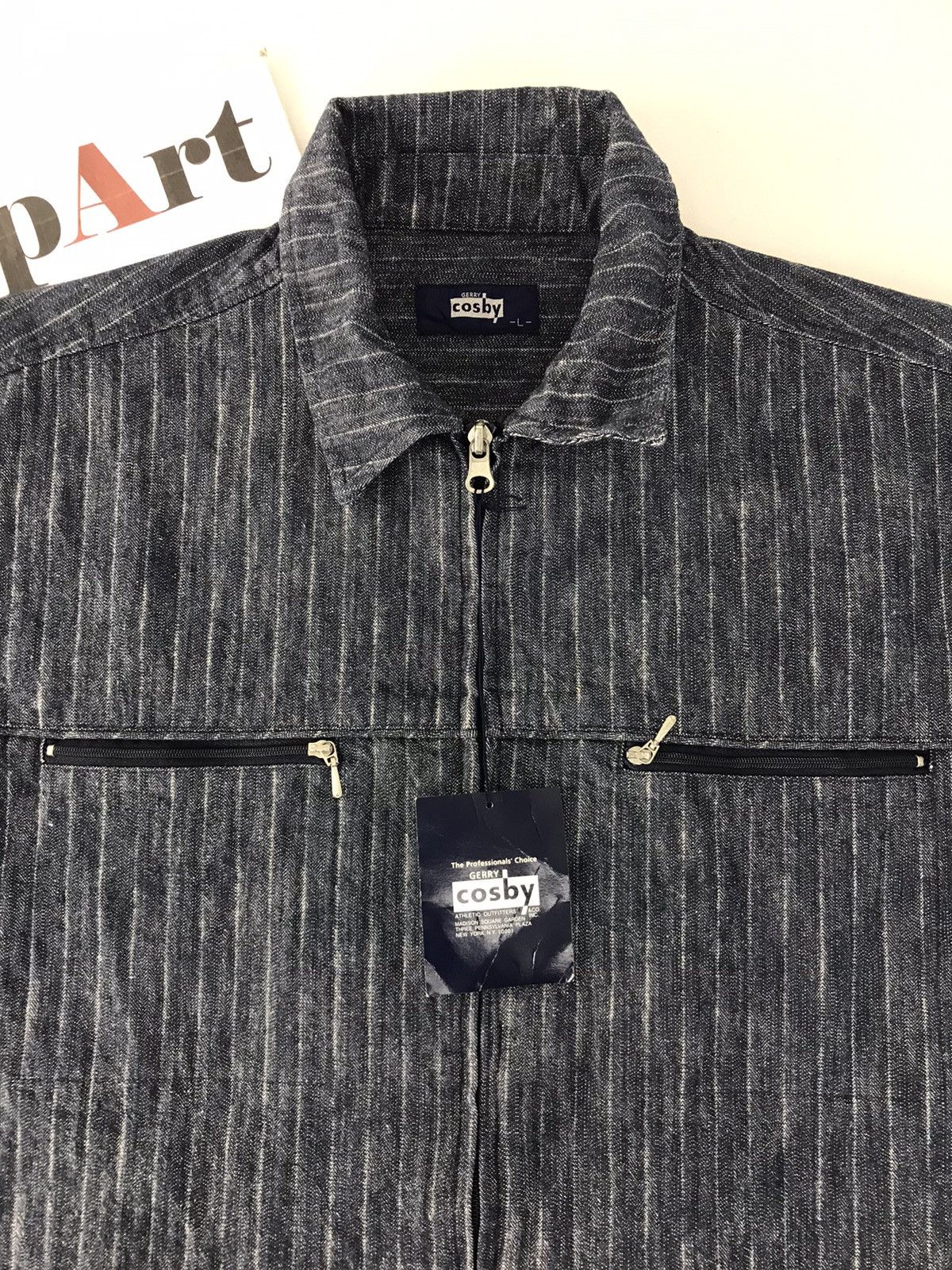 Japanese Brand Vtg Denim Gerry Cosby Striped Zipper Design Size US L / EU 52-54 / 3 - 4 Thumbnail