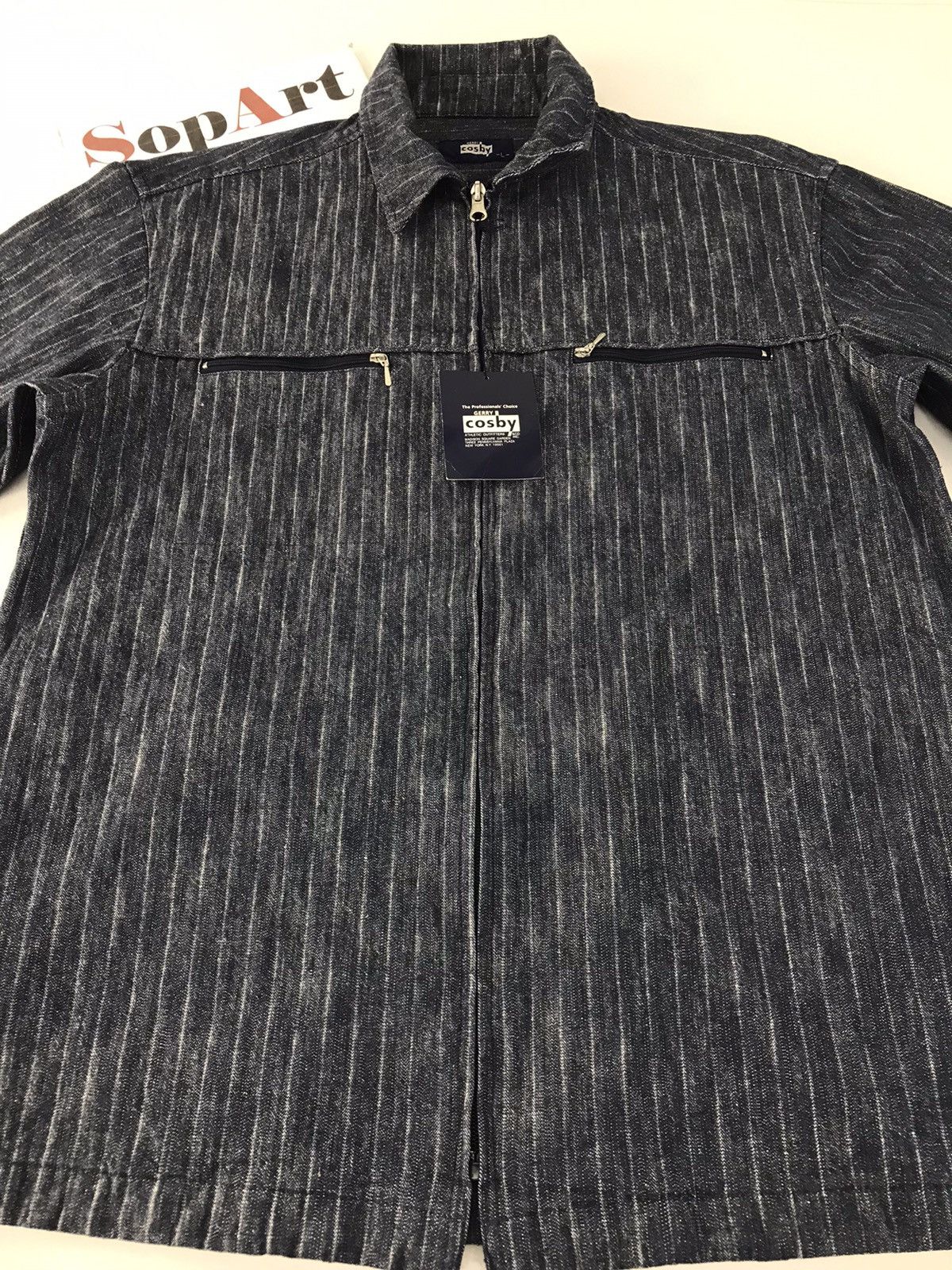 Japanese Brand Vtg Denim Gerry Cosby Striped Zipper Design Size US L / EU 52-54 / 3 - 3 Thumbnail