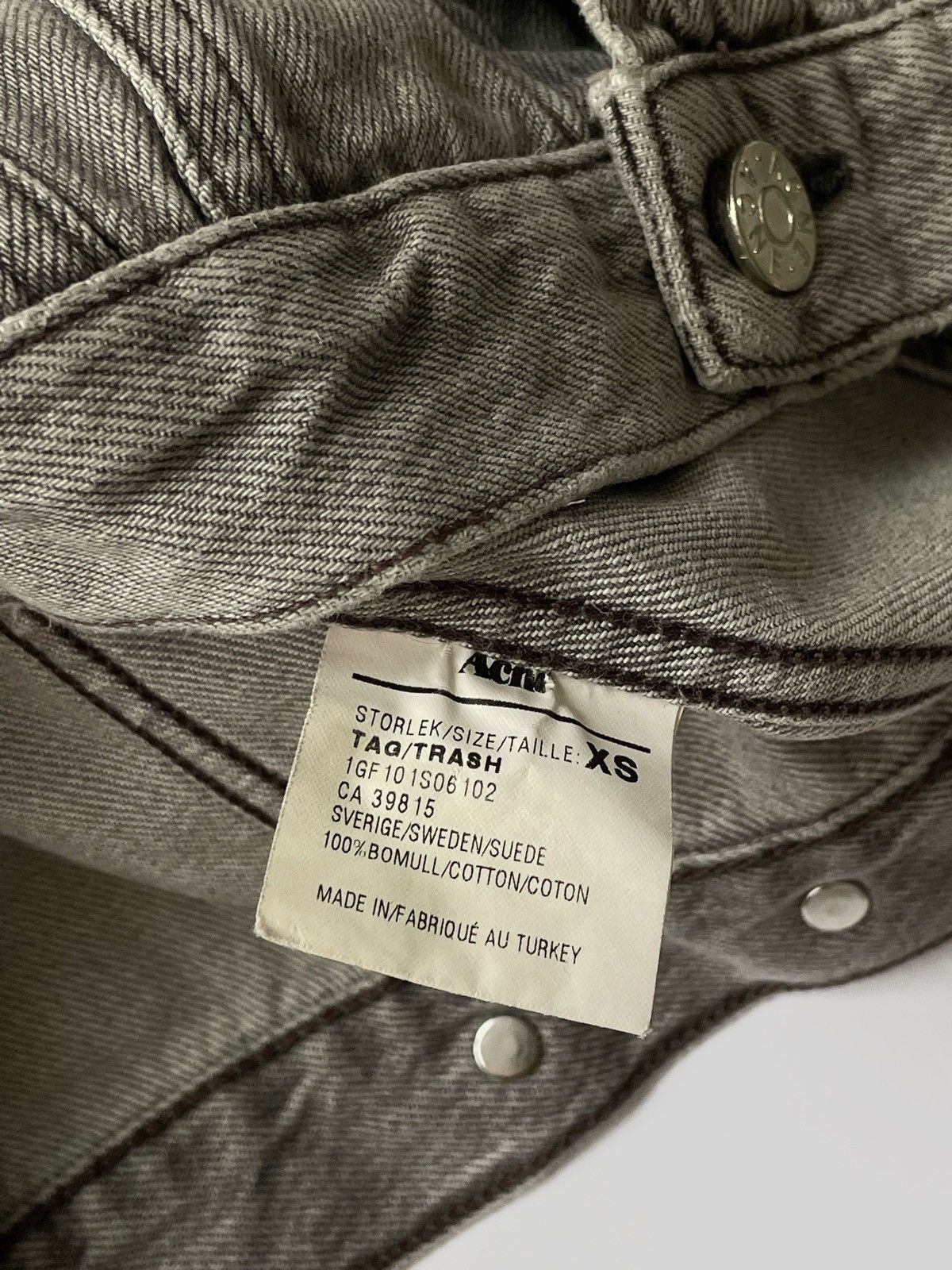 Acne Studios Acne Studios grey denim jacket Size XS / US 0-2 / IT 36-38 - 10 Thumbnail