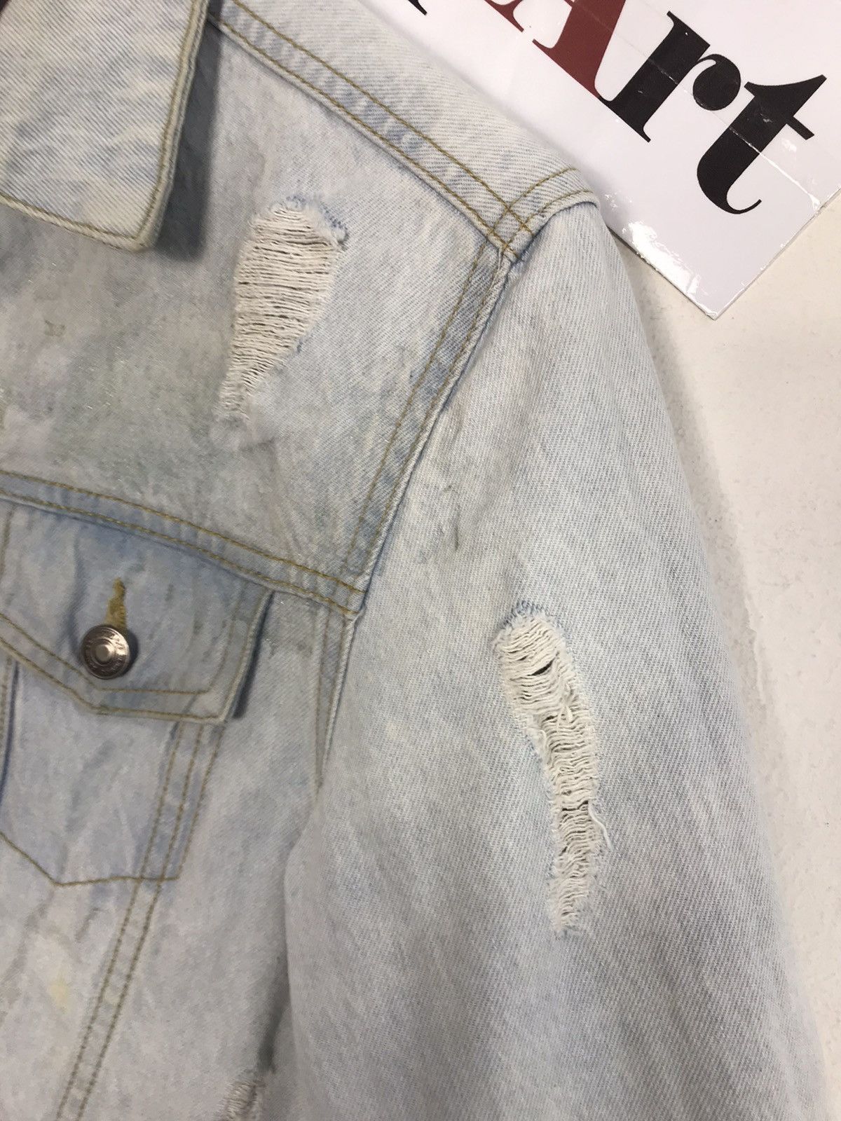 Japanese Brand Primark Jacket Jeans Button Up Distressed Design Size US S / EU 44-46 / 1 - 6 Thumbnail