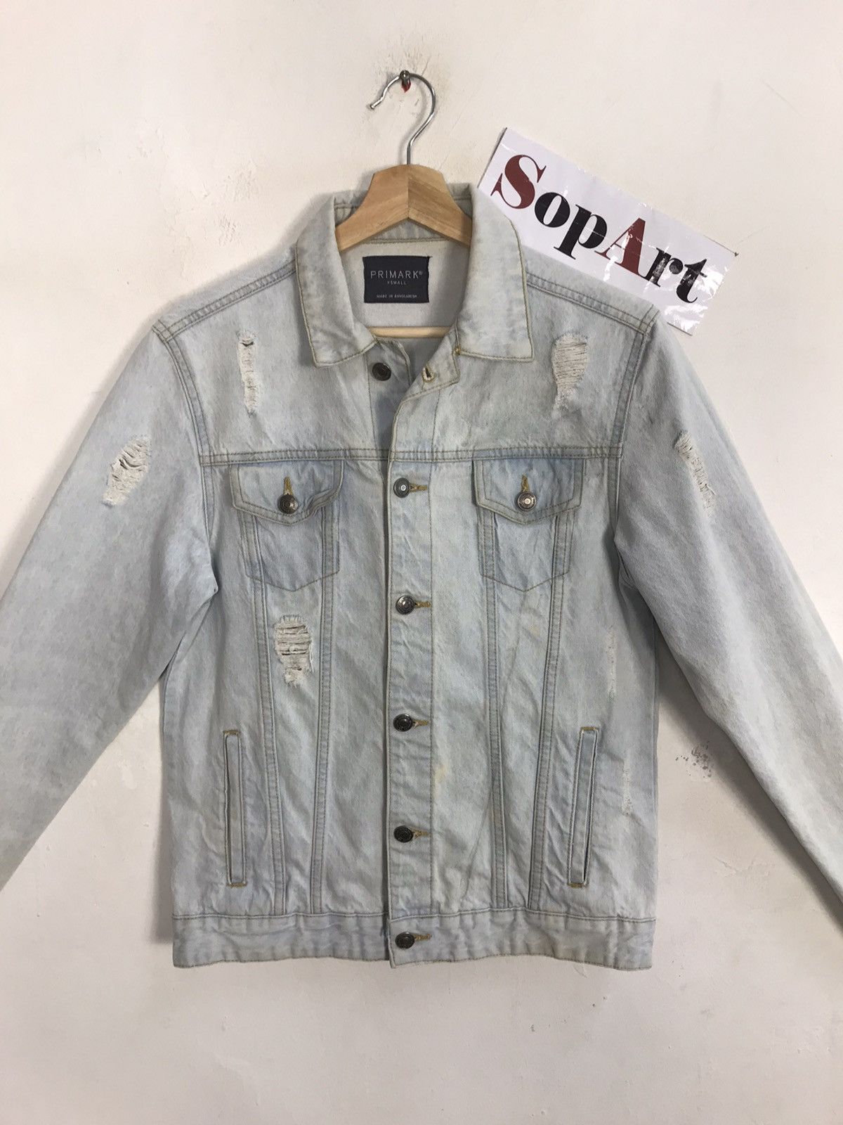Japanese Brand Primark Jacket Jeans Button Up Distressed Design Size US S / EU 44-46 / 1 - 3 Thumbnail
