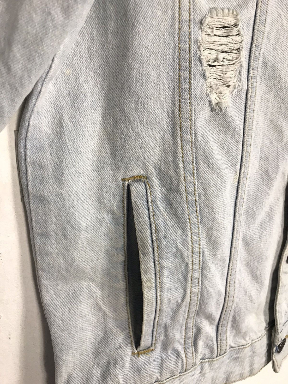 Japanese Brand Primark Jacket Jeans Button Up Distressed Design Size US S / EU 44-46 / 1 - 9 Thumbnail