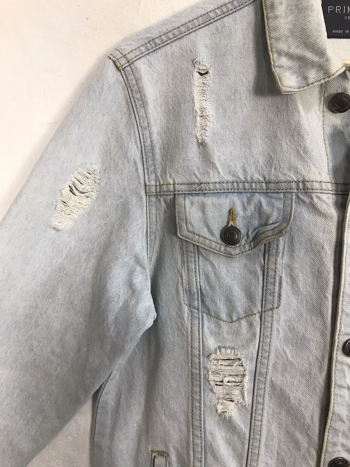 Japanese Brand Primark Jacket Jeans Button Up Distressed Design Size US S / EU 44-46 / 1 - 5 Thumbnail
