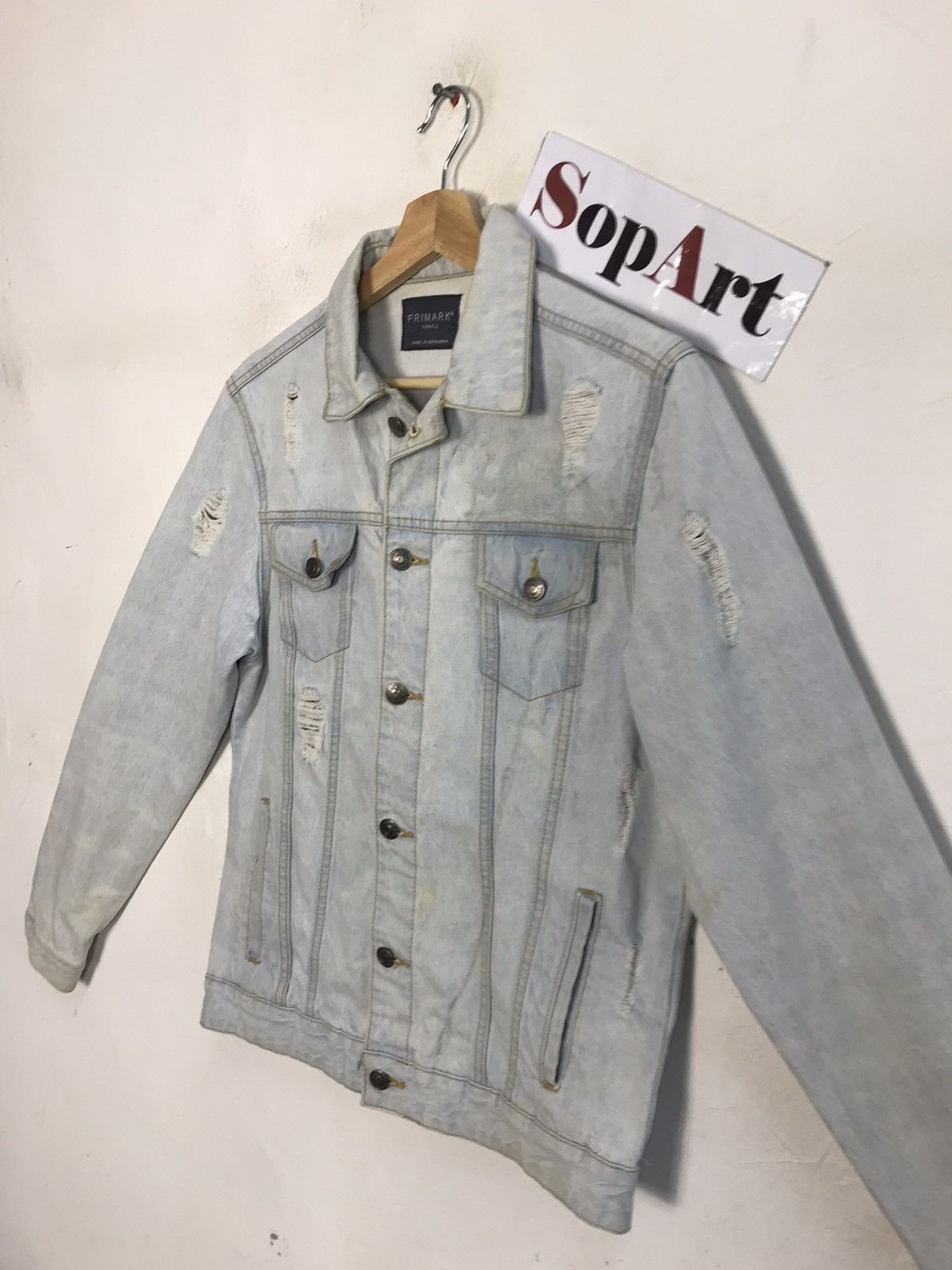 Japanese Brand Primark Jacket Jeans Button Up Distressed Design Size US S / EU 44-46 / 1 - 4 Thumbnail