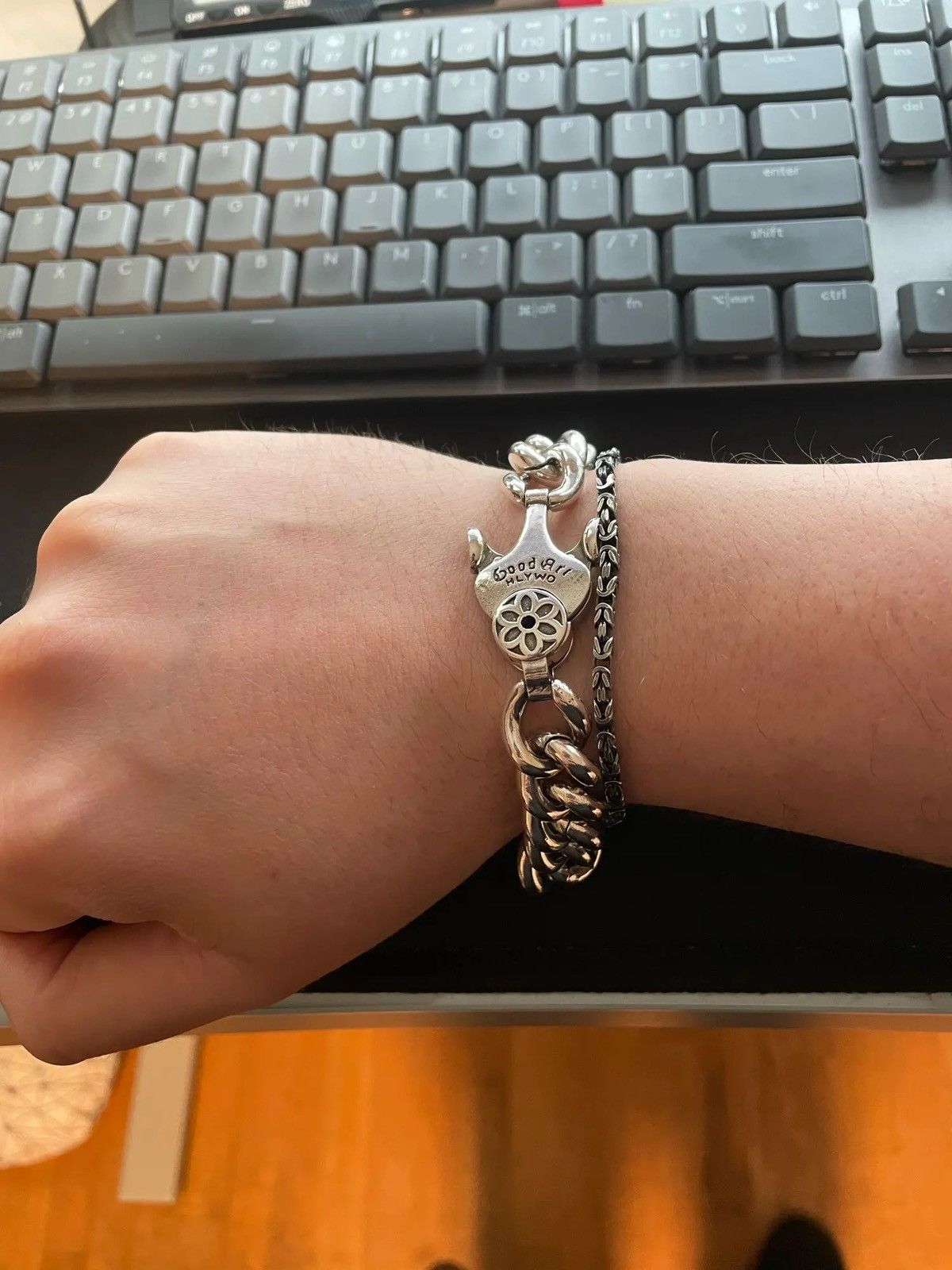 Other 20 cm Length Blossom Cuban Chain bracelet Size ONE SIZE - 2 Thumbnail