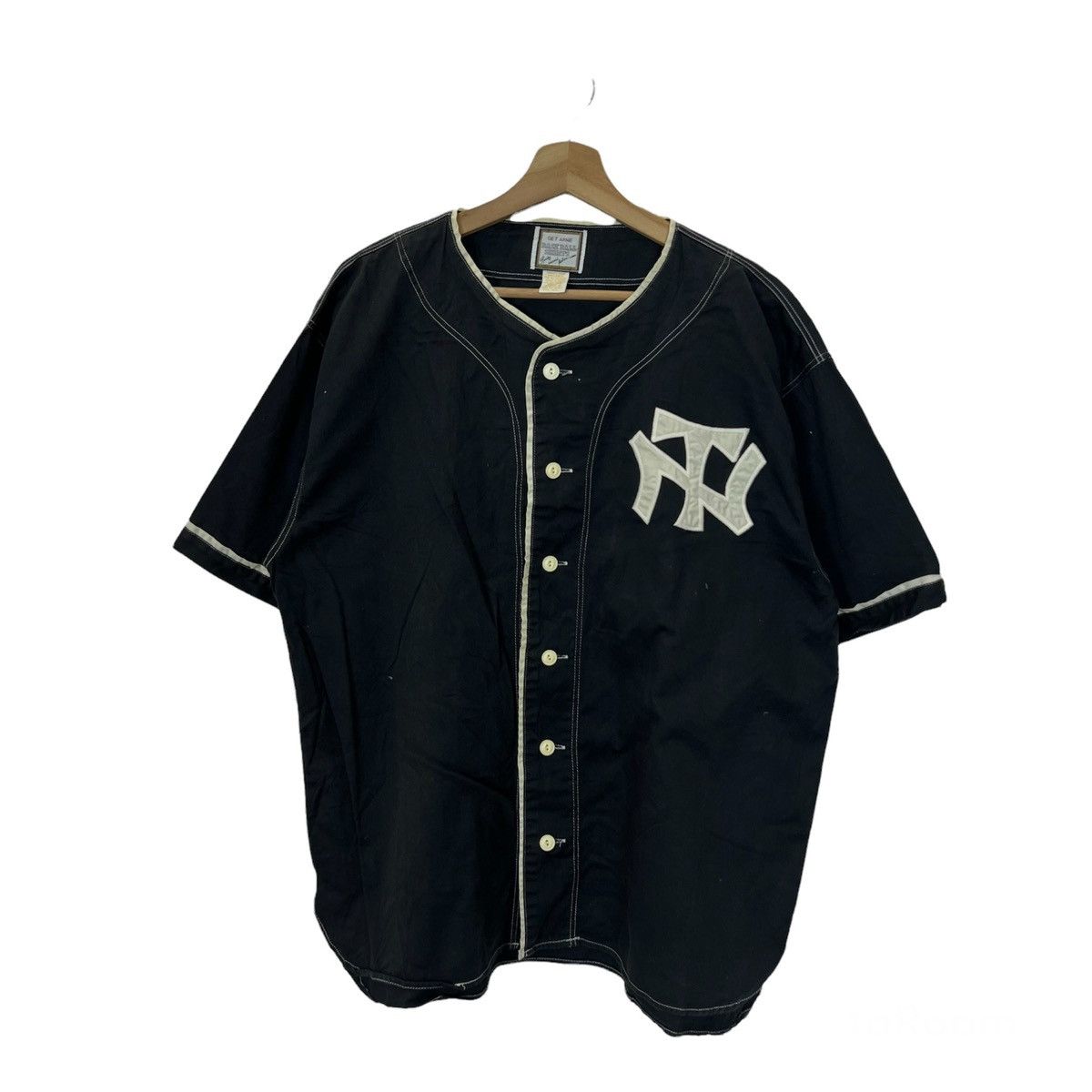 Japanese Brand VINTAGE BASEBALL SHIRTS NEW YORK BIG LOGO NY Size US L / EU 52-54 / 3 - 1 Thumbnail