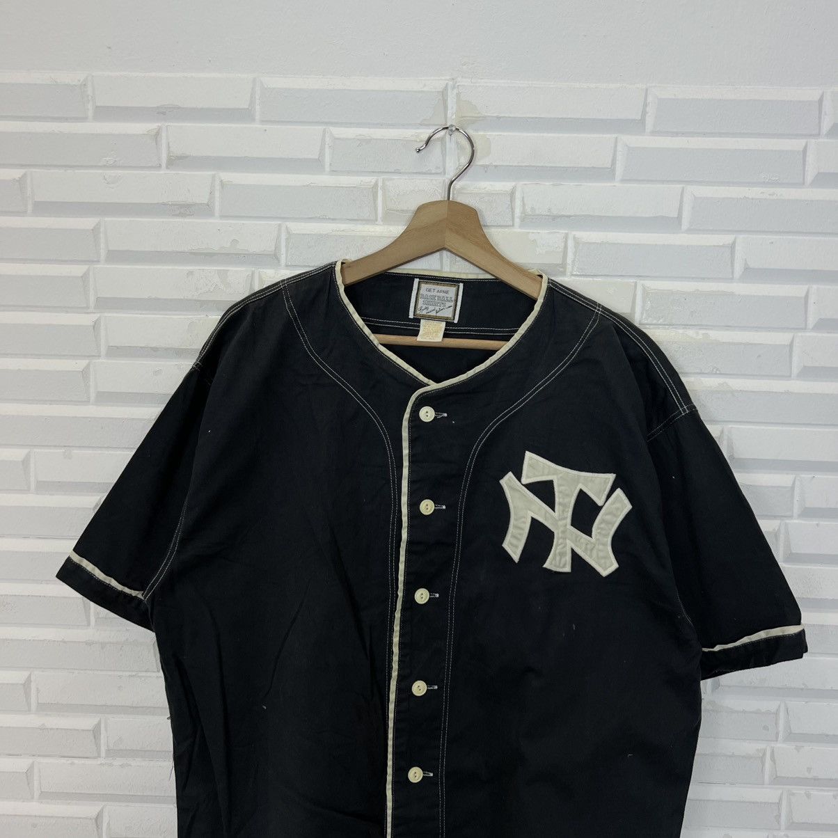Japanese Brand VINTAGE BASEBALL SHIRTS NEW YORK BIG LOGO NY Size US L / EU 52-54 / 3 - 3 Thumbnail