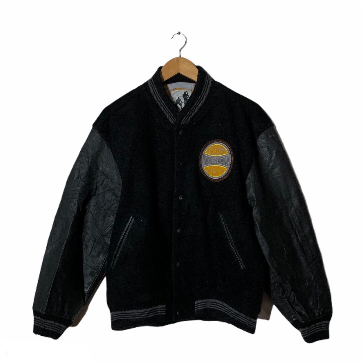 Japanese Brand Vintage 80's Varsity Leather Jacket Inspired by Rick Owens Size US L / EU 52-54 / 3 - 2 Thumbnail