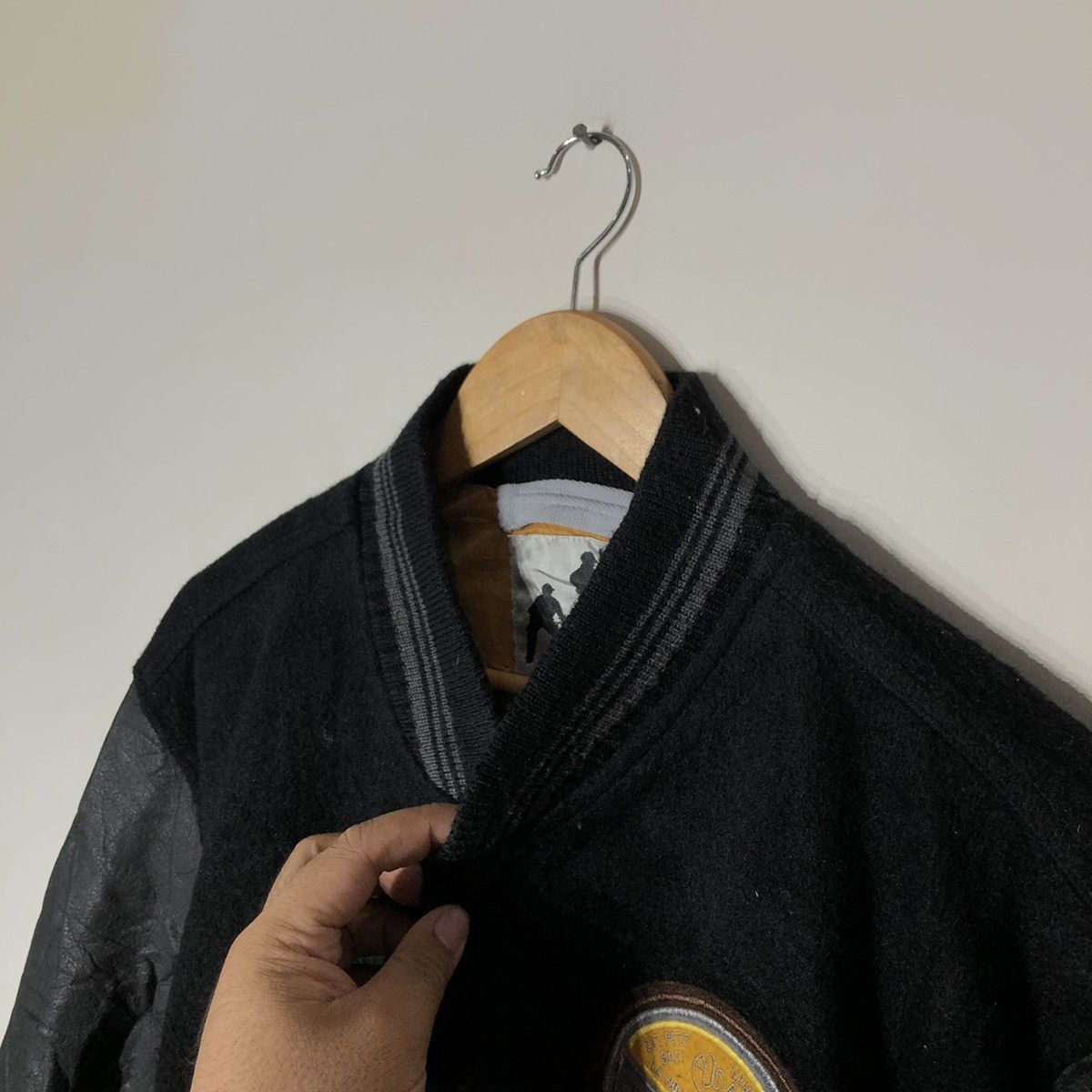 Japanese Brand Vintage 80's Varsity Leather Jacket Inspired by Rick Owens Size US L / EU 52-54 / 3 - 6 Thumbnail