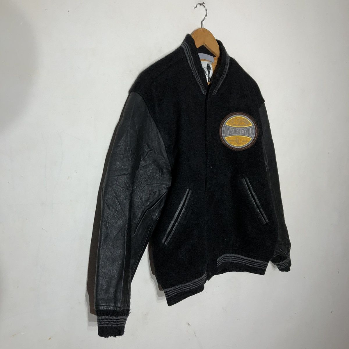 Japanese Brand Vintage 80's Varsity Leather Jacket Inspired by Rick Owens Size US L / EU 52-54 / 3 - 4 Thumbnail