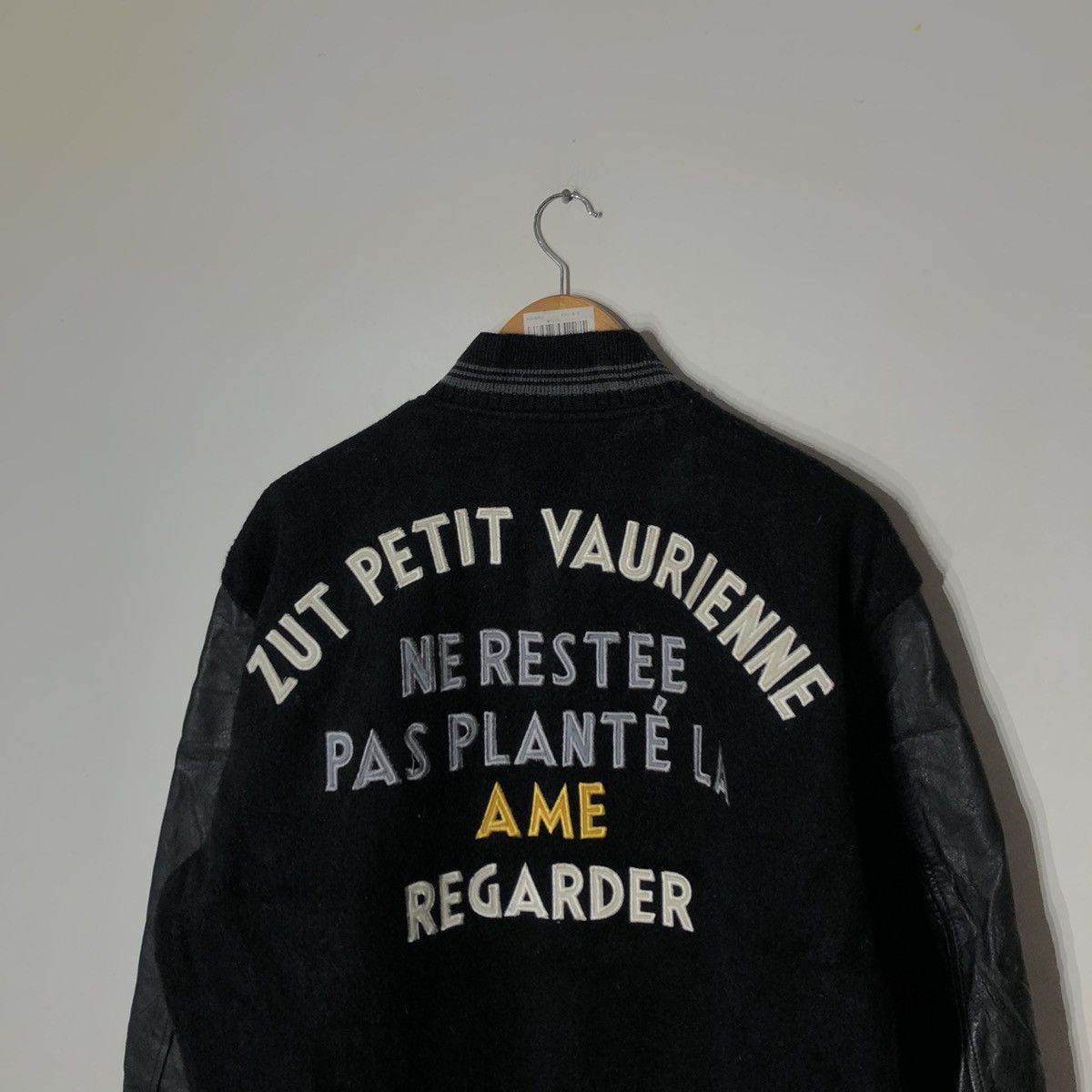 Japanese Brand Vintage 80's Varsity Leather Jacket Inspired by Rick Owens Size US L / EU 52-54 / 3 - 9 Thumbnail