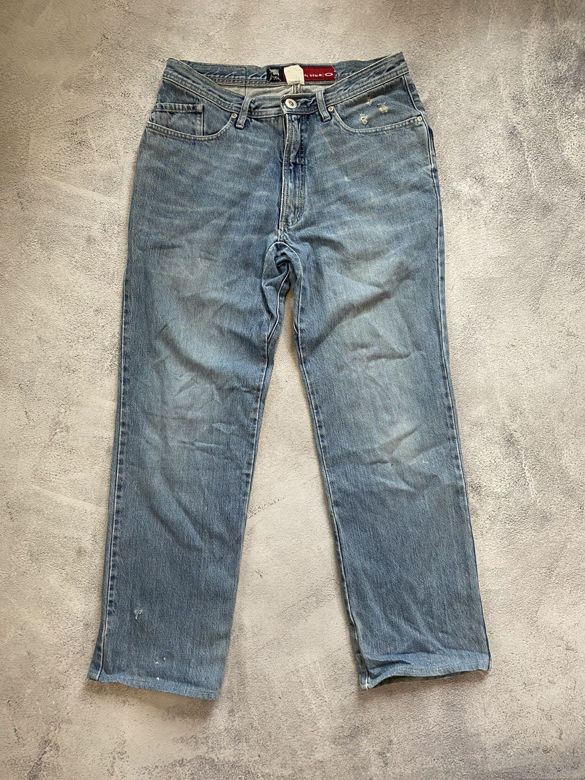vintage Oakley Y2K denim Baggy thrashed pants