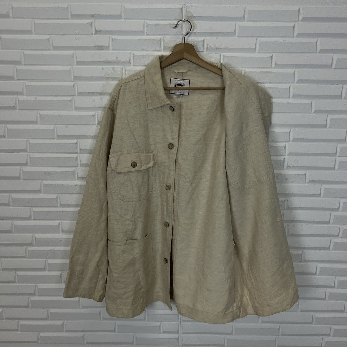 Japanese Brand HIKORY CHORE JACKET SPINASH INSPIRE BY ISSEY MIYAKE MATERIAL Size US L / EU 52-54 / 3 - 10 Thumbnail