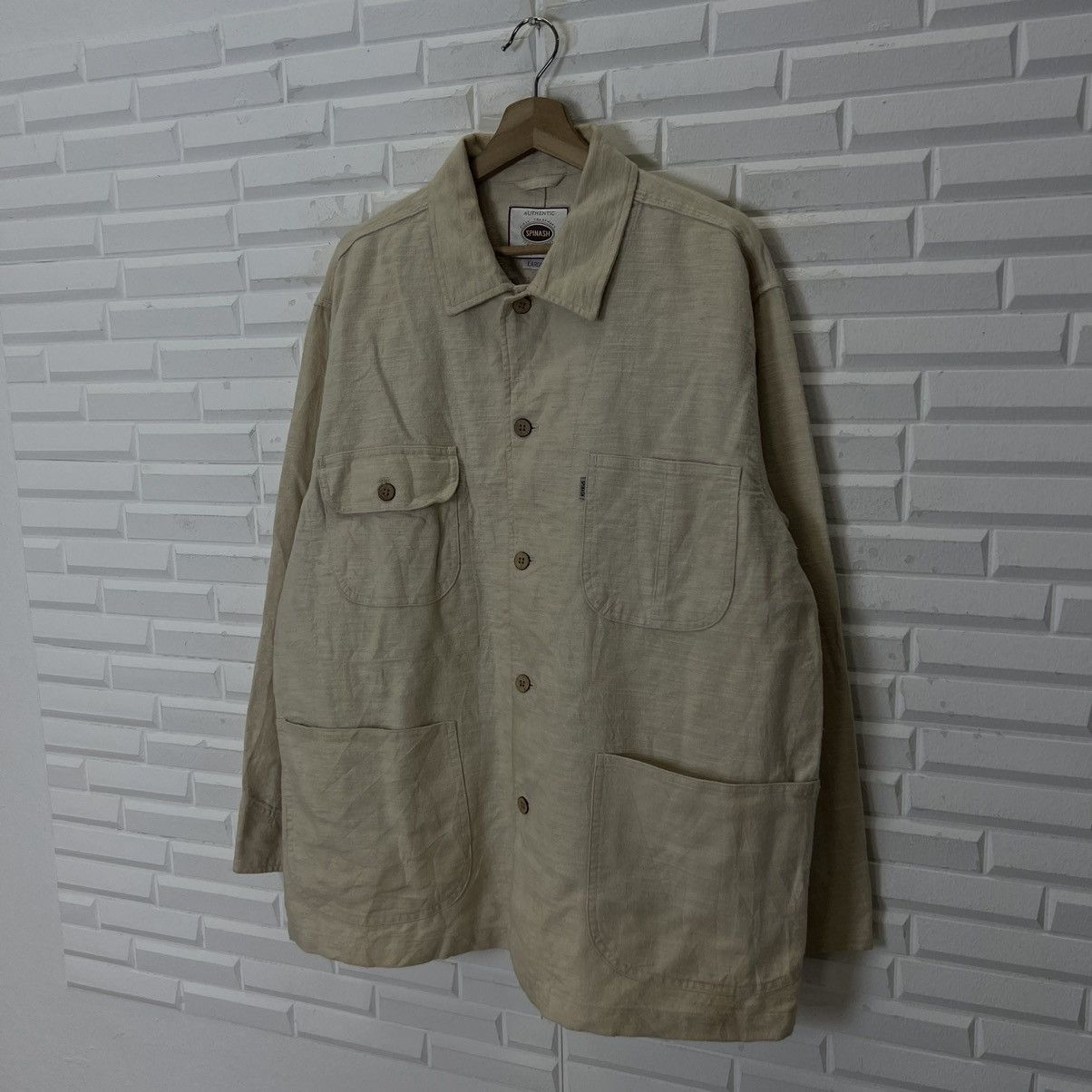 Japanese Brand HIKORY CHORE JACKET SPINASH INSPIRE BY ISSEY MIYAKE MATERIAL Size US L / EU 52-54 / 3 - 2 Thumbnail
