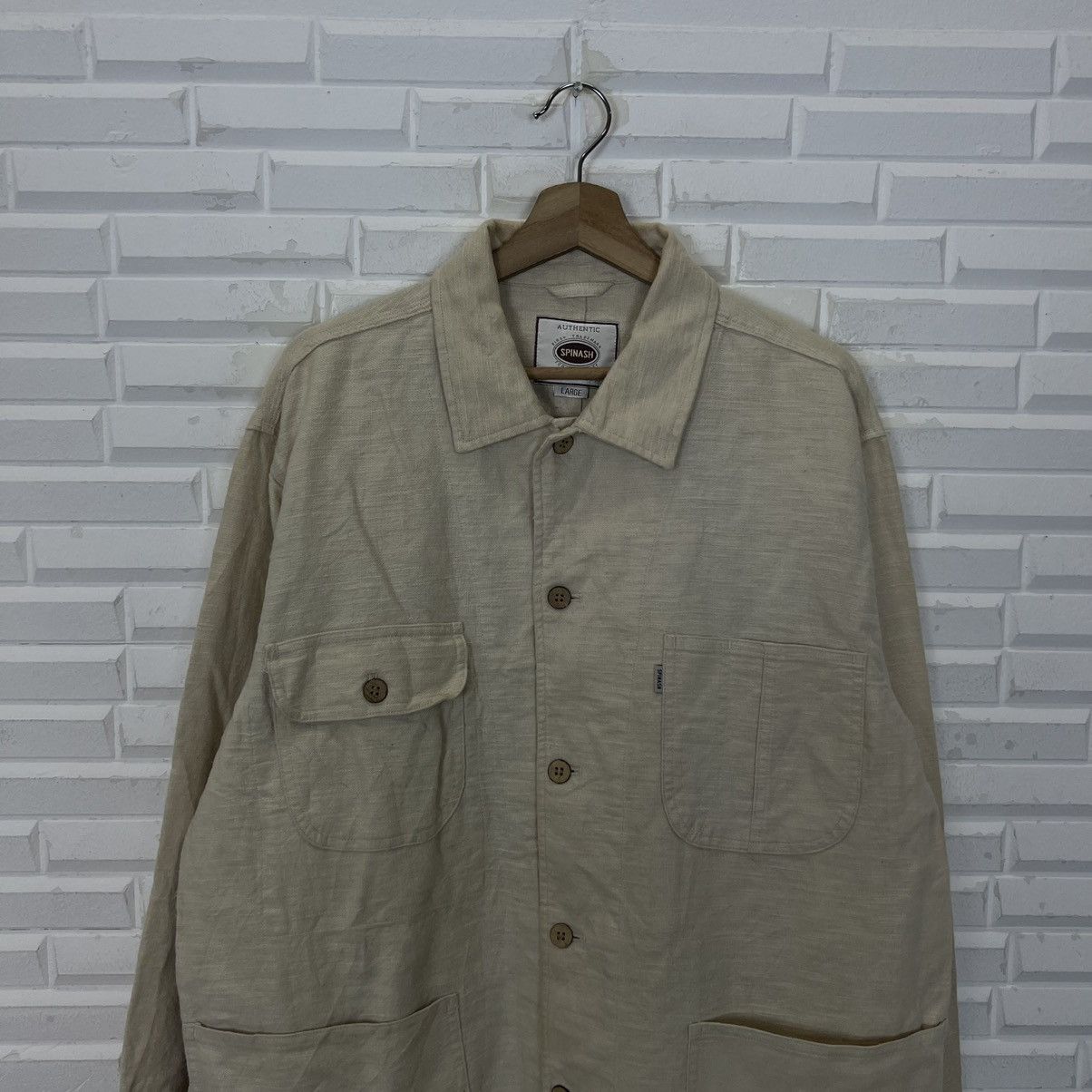 Japanese Brand HIKORY CHORE JACKET SPINASH INSPIRE BY ISSEY MIYAKE MATERIAL Size US L / EU 52-54 / 3 - 3 Thumbnail