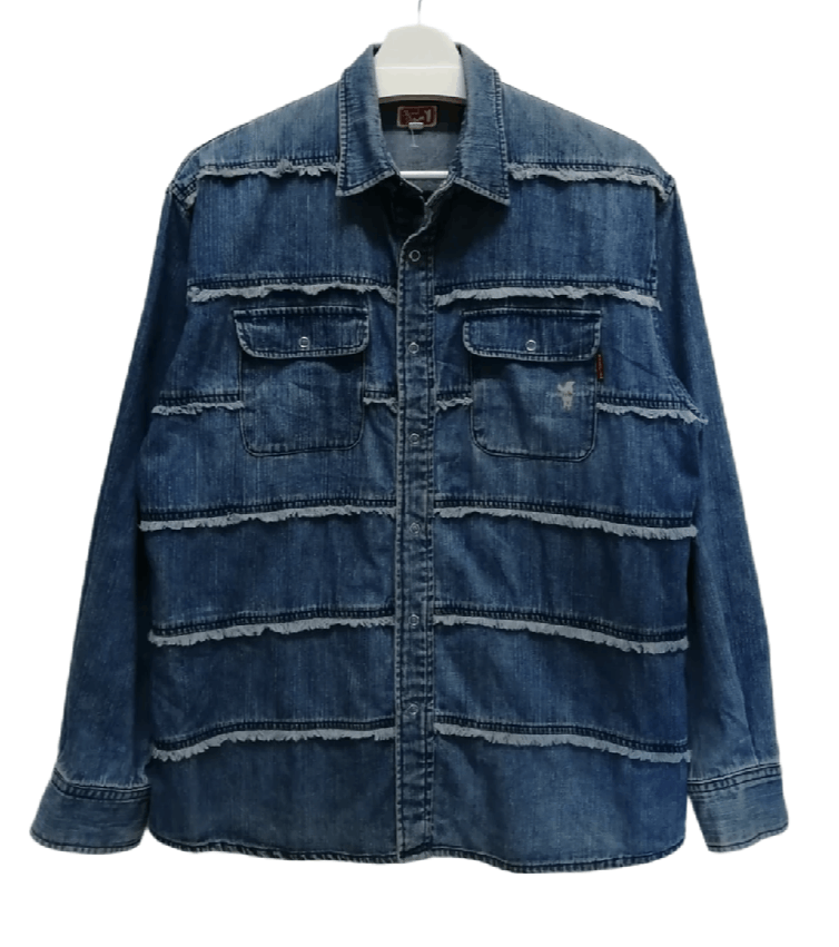 Japanese Brand SARAH BRAND Denim Shirt Size US M / EU 48-50 / 2 - 1 Thumbnail