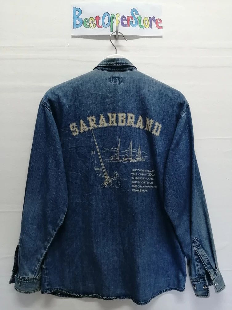 Japanese Brand SARAH BRAND Denim Shirt Size US M / EU 48-50 / 2 - 10 Thumbnail