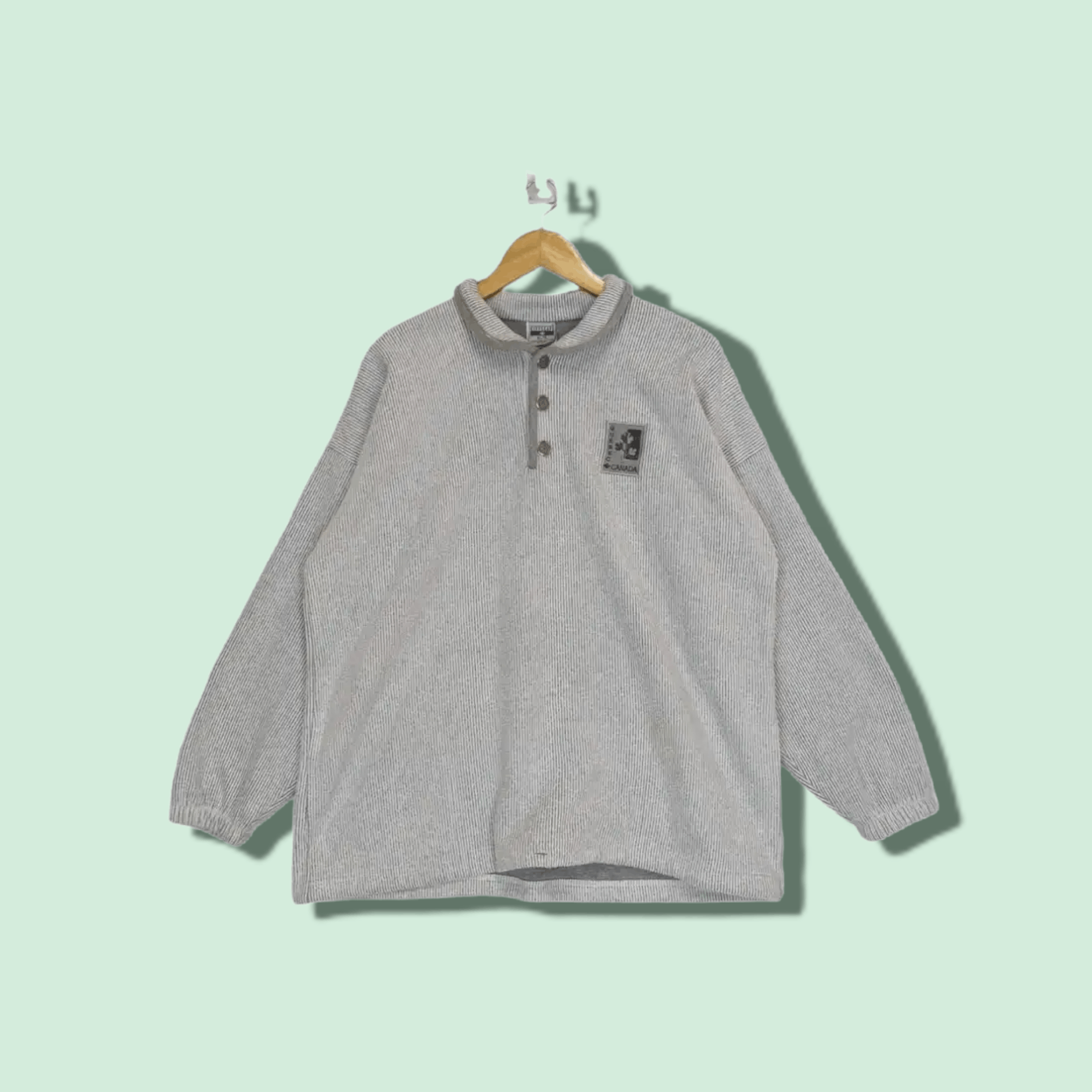 Vintage Vintage 90's CITYSCAPE Canada Quebec Polo Jumper Sweatshirt Size US XL / EU 56 / 4 - 1 Thumbnail
