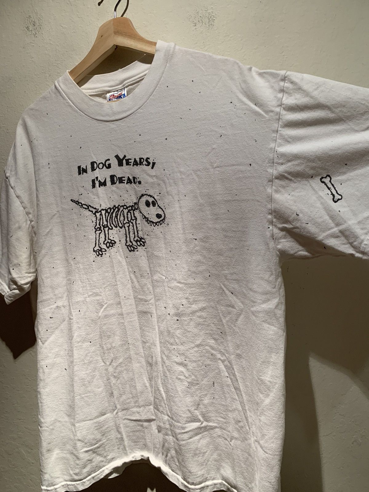 Vintage *RARE* Vintage In Dog Years I’m Dead Funny Comedy T-Shirt XL Size US XL / EU 56 / 4 - 4 Thumbnail