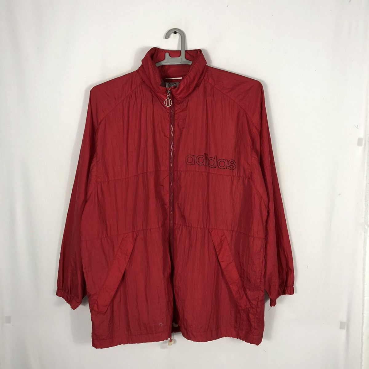 Adidas 🔥OG🔥Adidas Big Logo Hoodie Nylon Training Coach Windbreaker Size US L / EU 52-54 / 3 - 3 Thumbnail